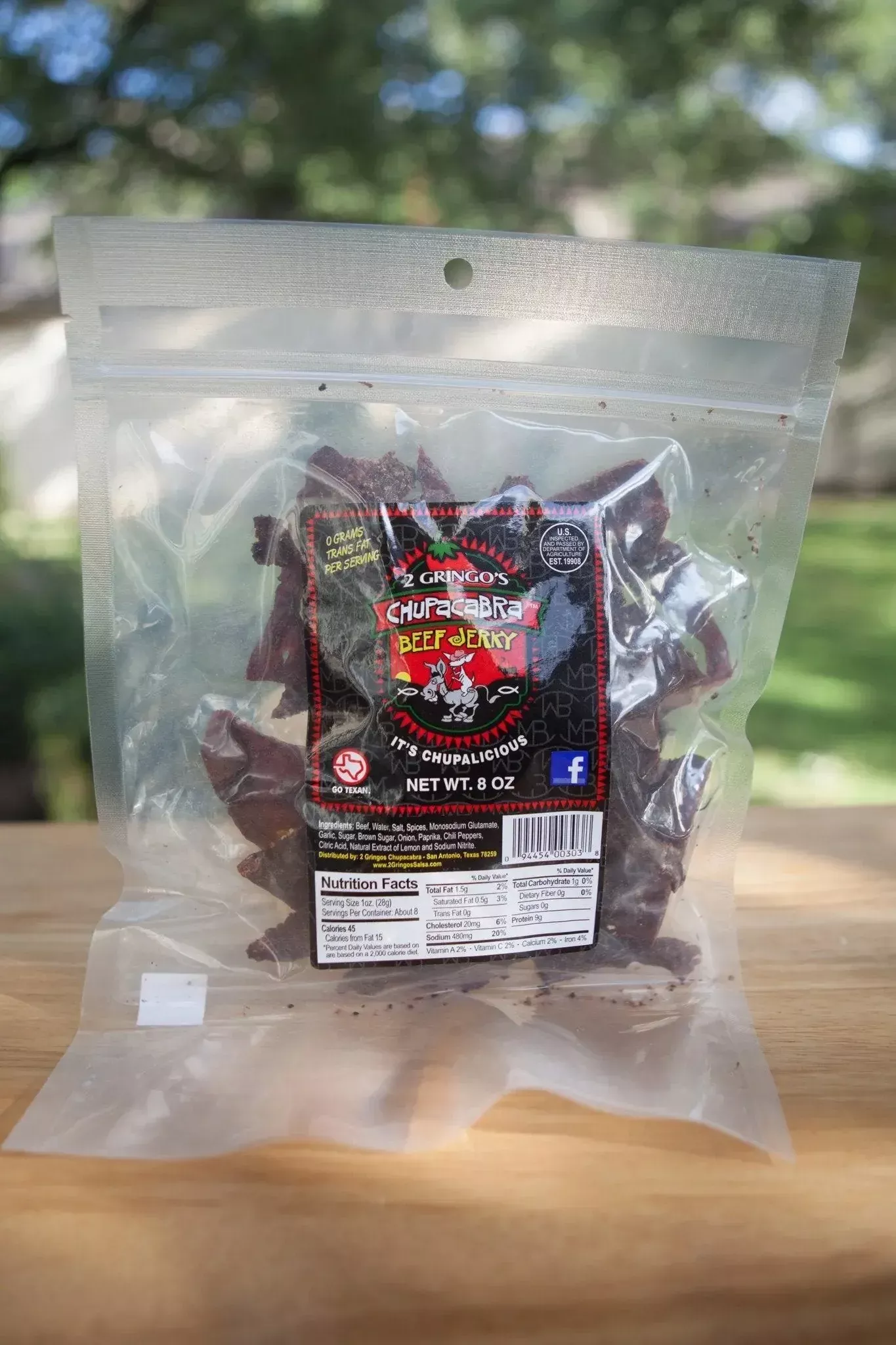 2 GRINGOS CHUPACABRA BEEF JERKY 4 OZ.
