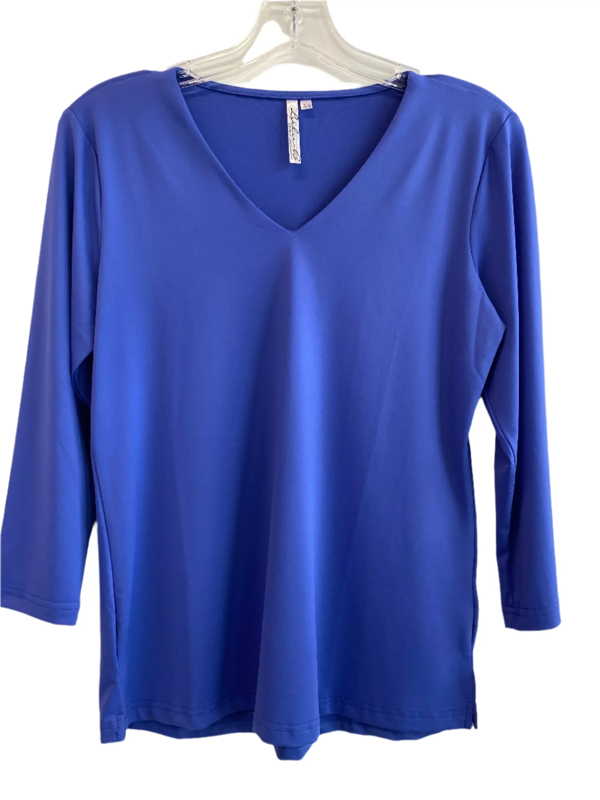 3/4 Sleeve V-Neck Top-SAP