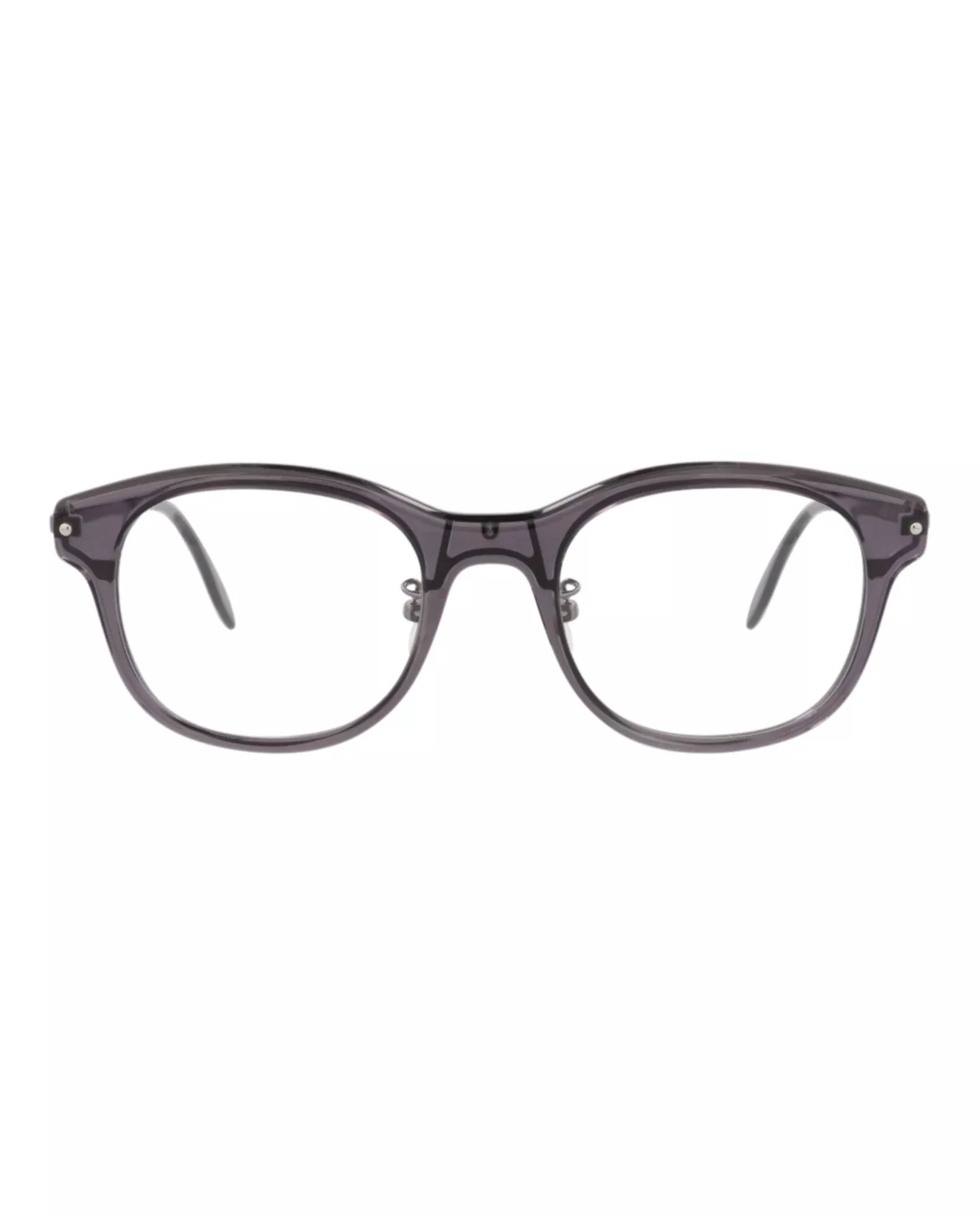 Alexander McQueen Mens Round/Oval Grey Ruthenium Transparent Fashion Designer Eyewear