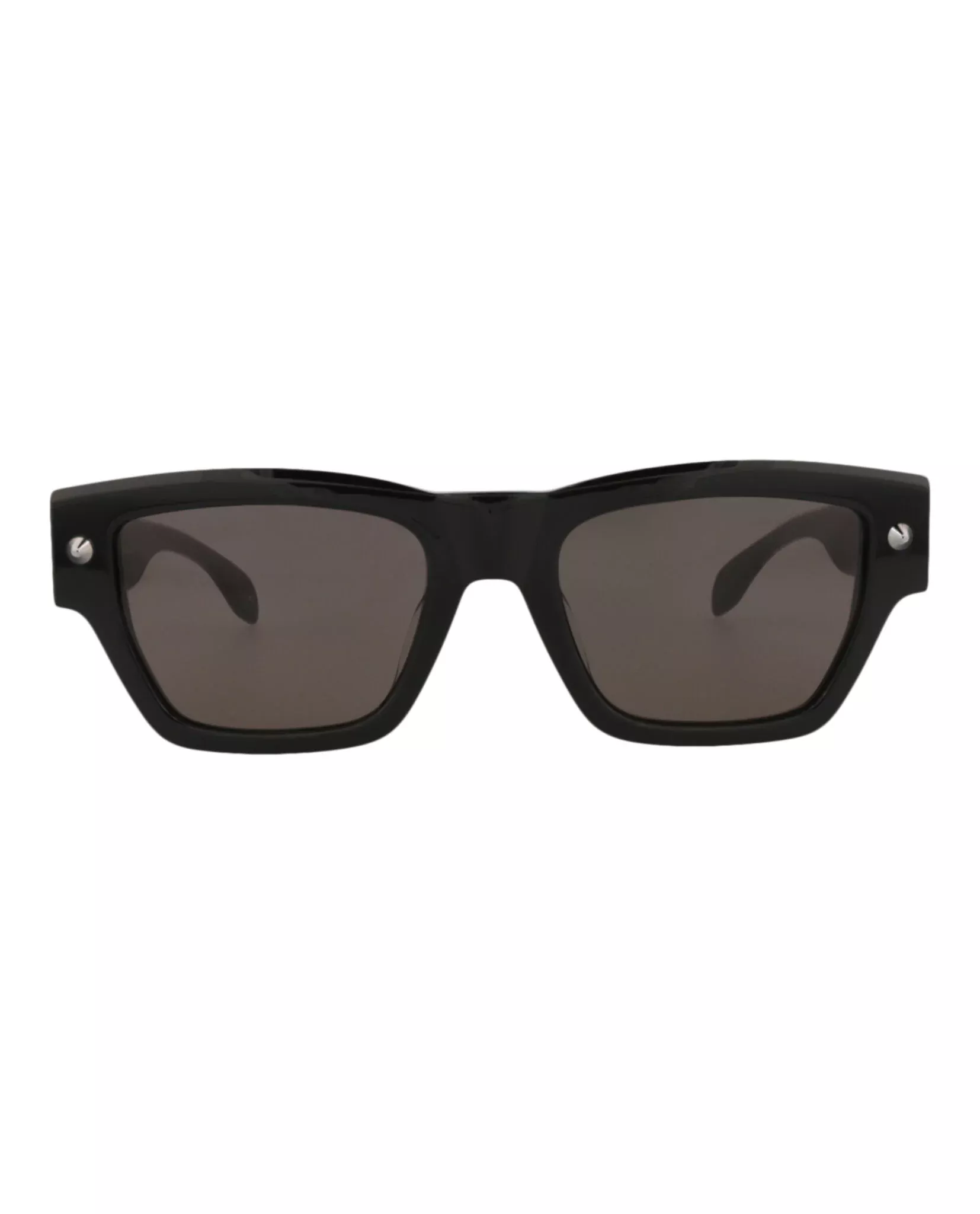 Alexander McQueen Mens Square/Rectangle Black Black Grey Fashion Designer Eyewear