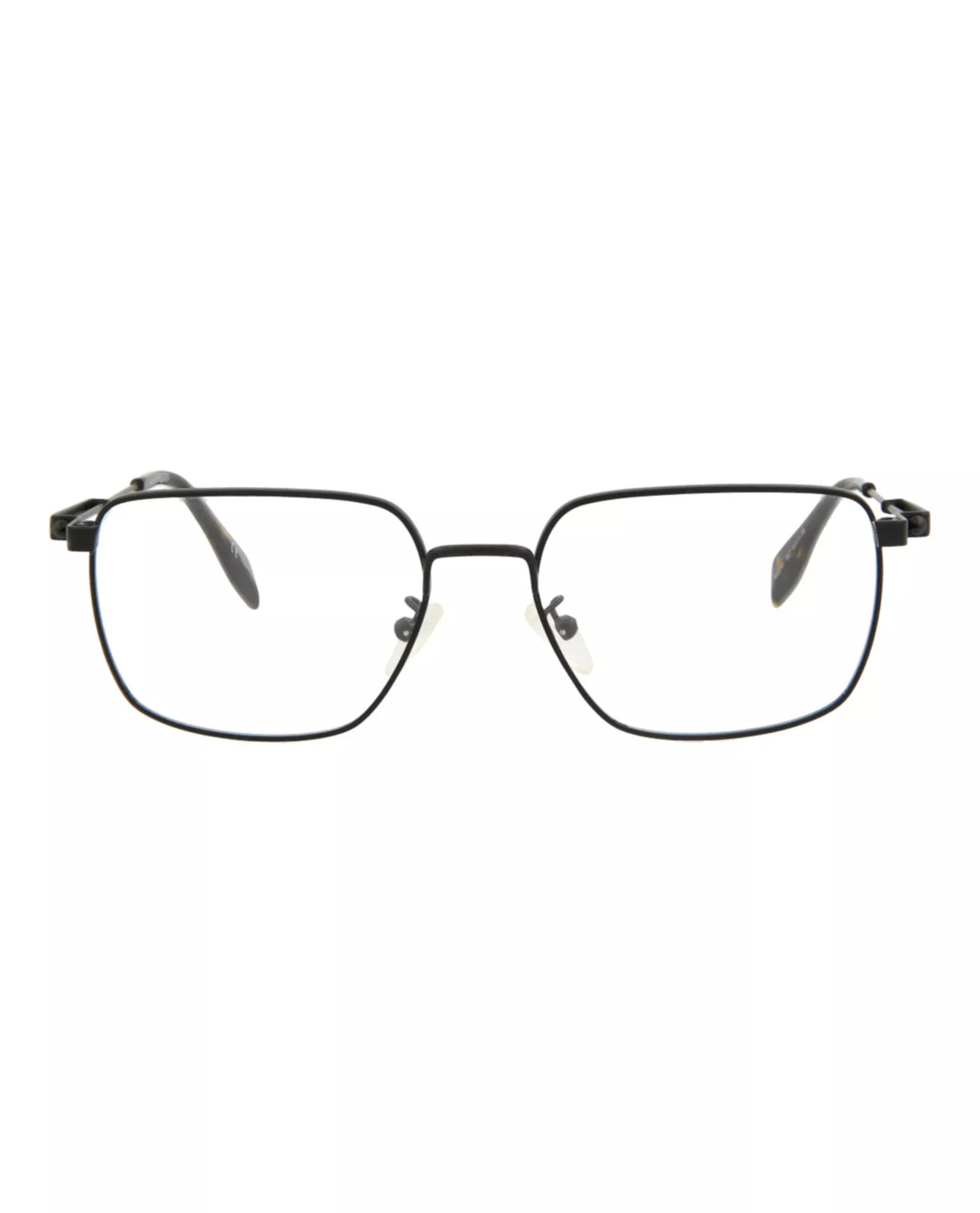 Alexander McQueen Mens Square/Rectangle Black Black Transparent Fashion Designer Eyewear