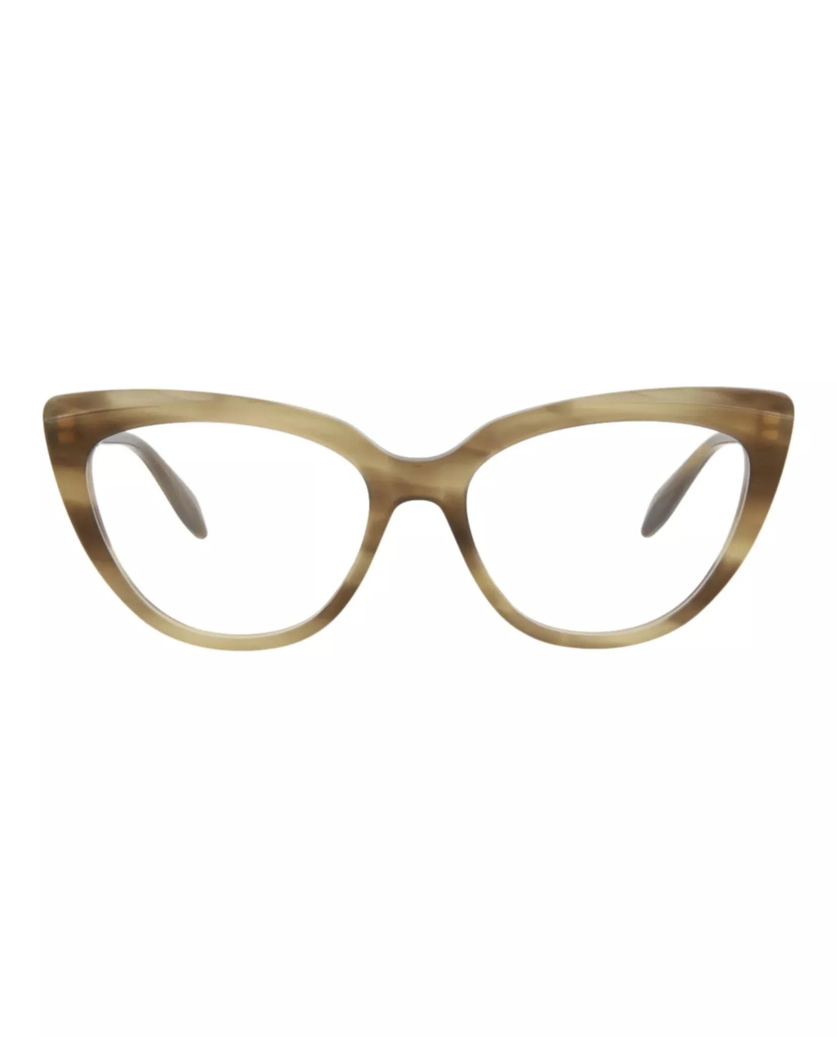 Alexander McQueen Womens Cat Eye Havana Havana Transparent Fashion Designer Eyewear