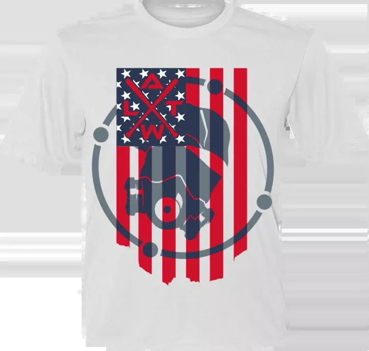 American Flag Men's White Sub Dye Jersey