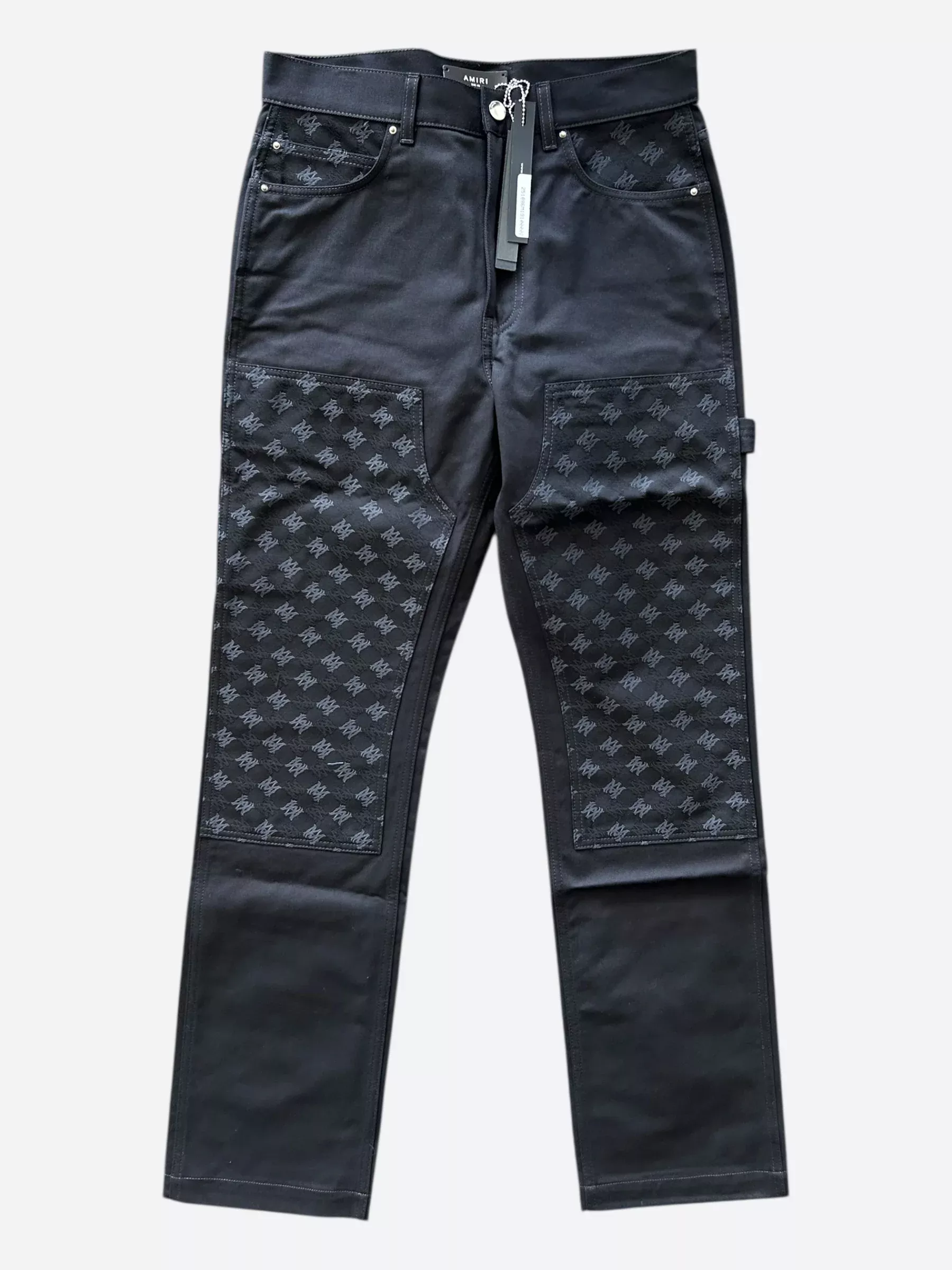 Amiri Black MA Monogram Carpenter Pants