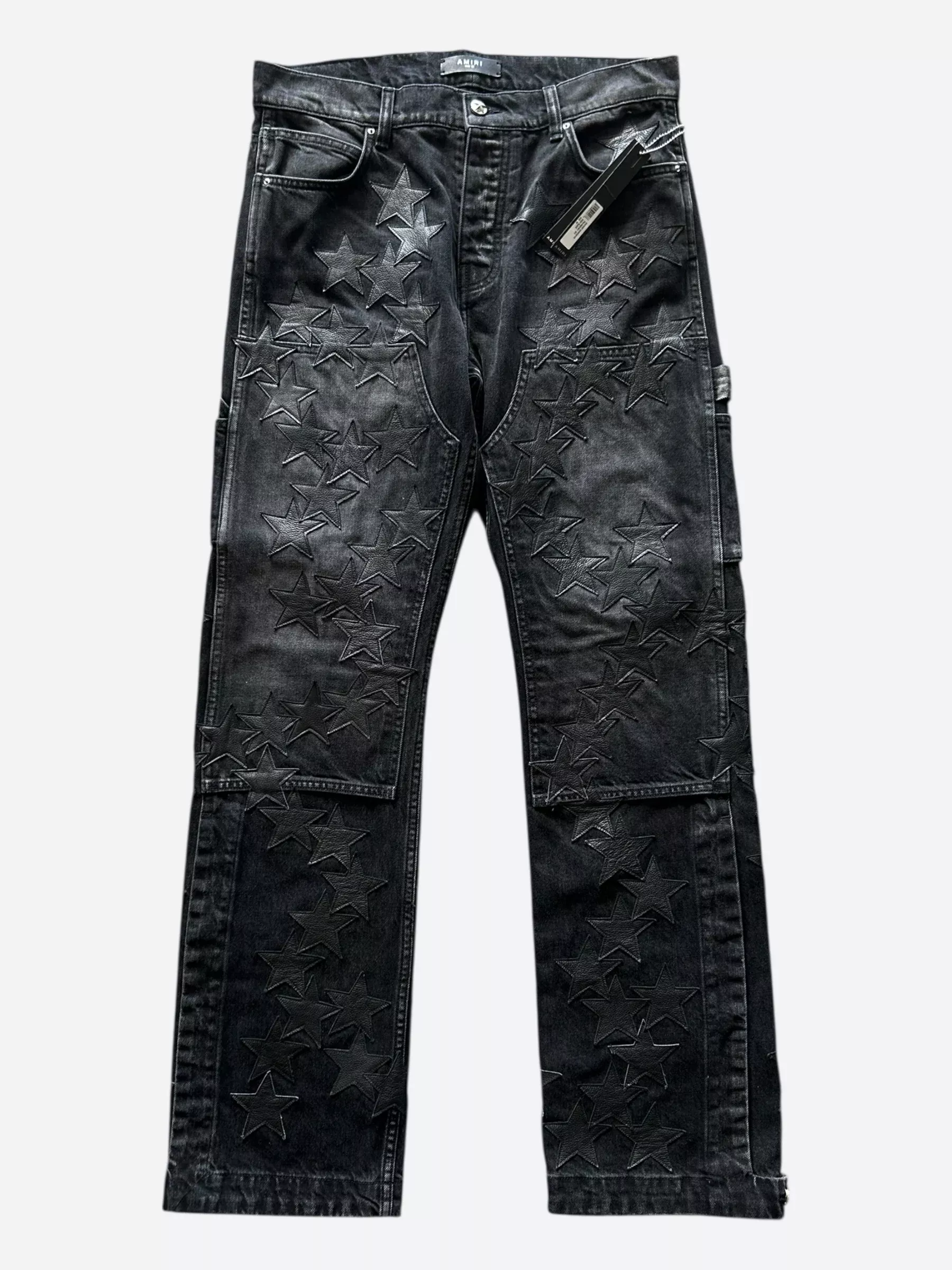 Amiri Black Star Patch Chemist Carpenter Pants