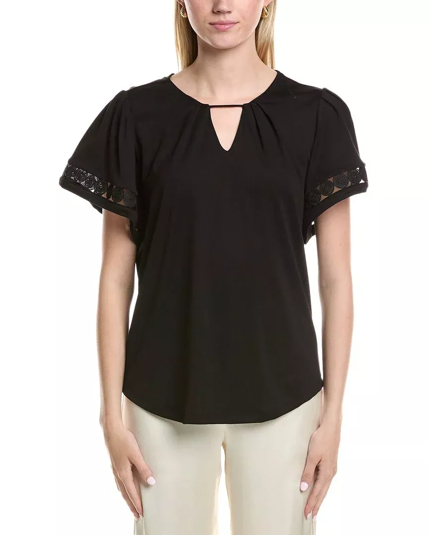 Anne Klein Keyhole Blouse