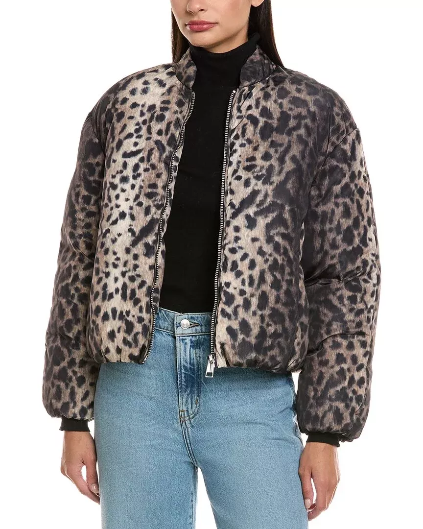 Apparis Leni Leopard Padded Bomber
