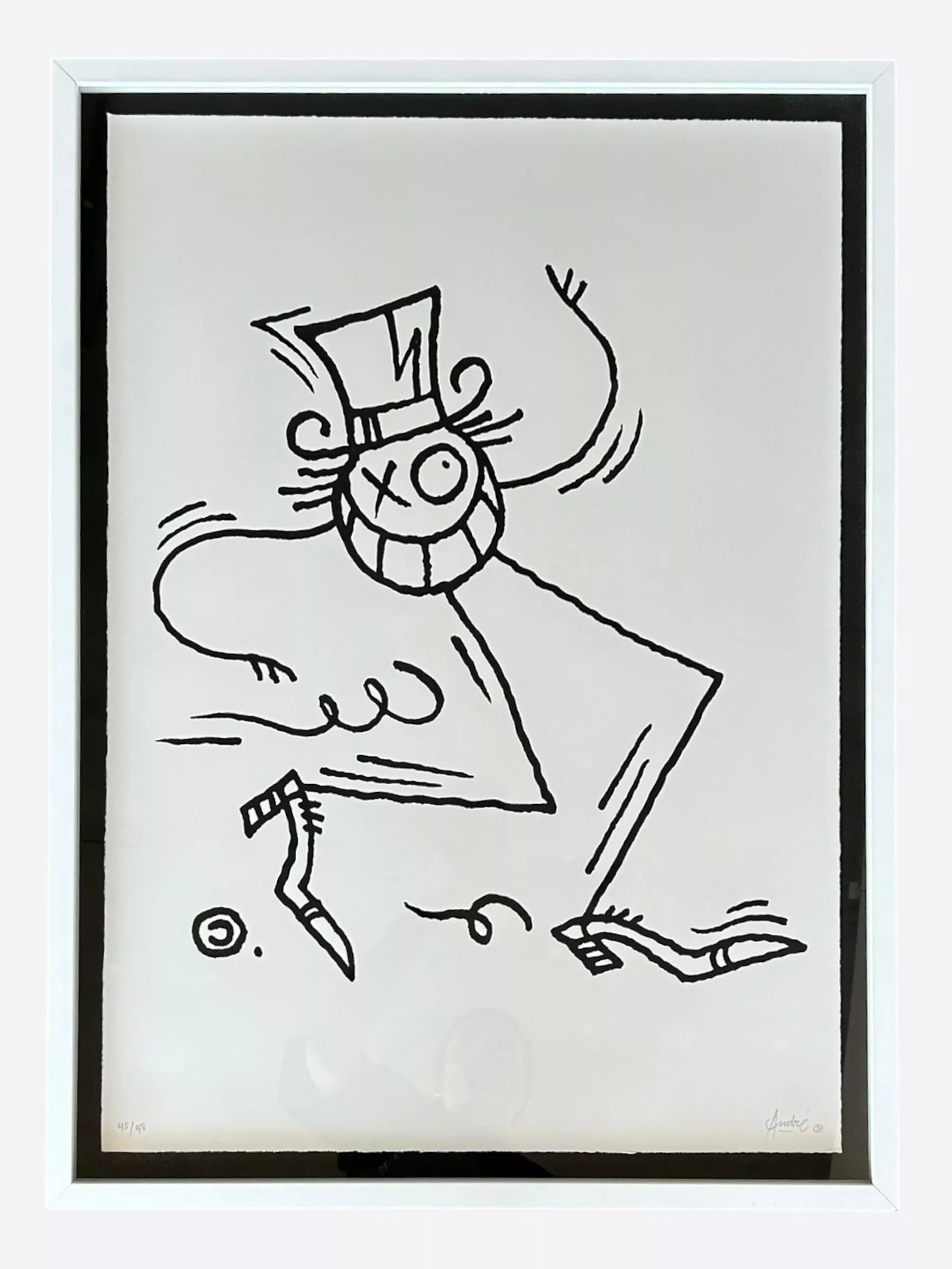 ArtAndre Saraiva Black "Mr A" Painting