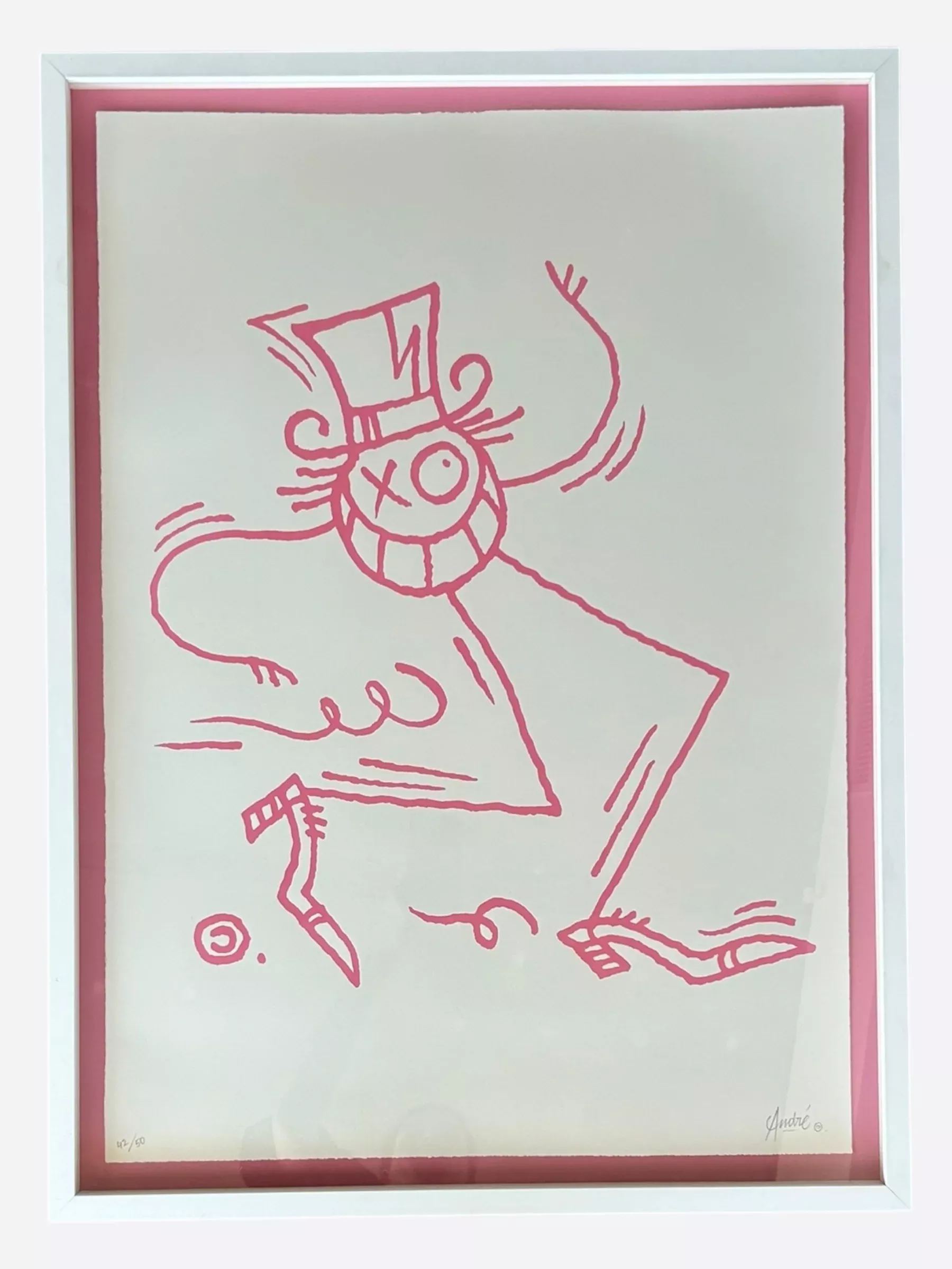 ArtAndre Saraiva Pink "Mr A" Painting