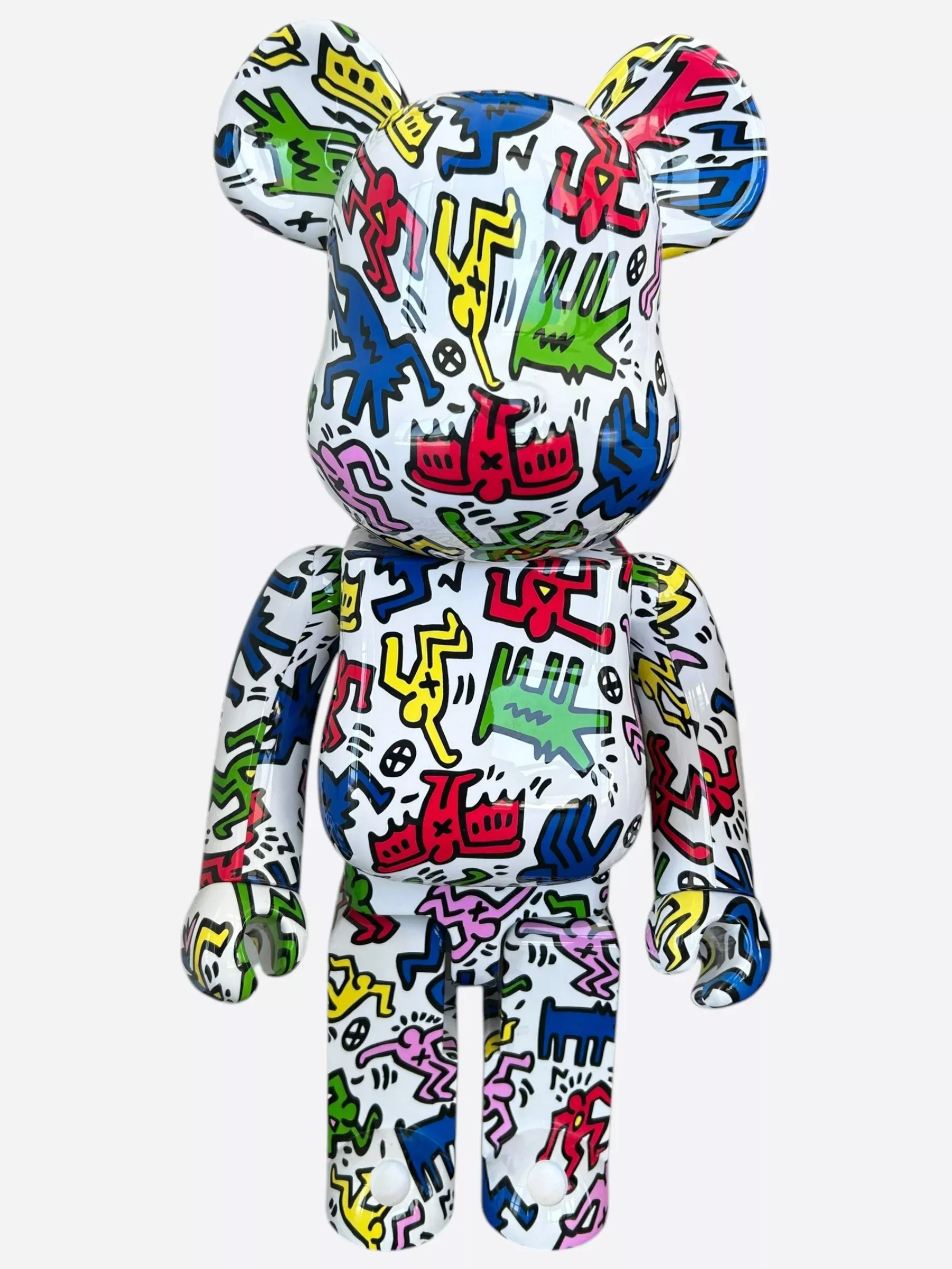 ArtBearbrick Keith Haring White & Multicolor 1000% Bearbrick