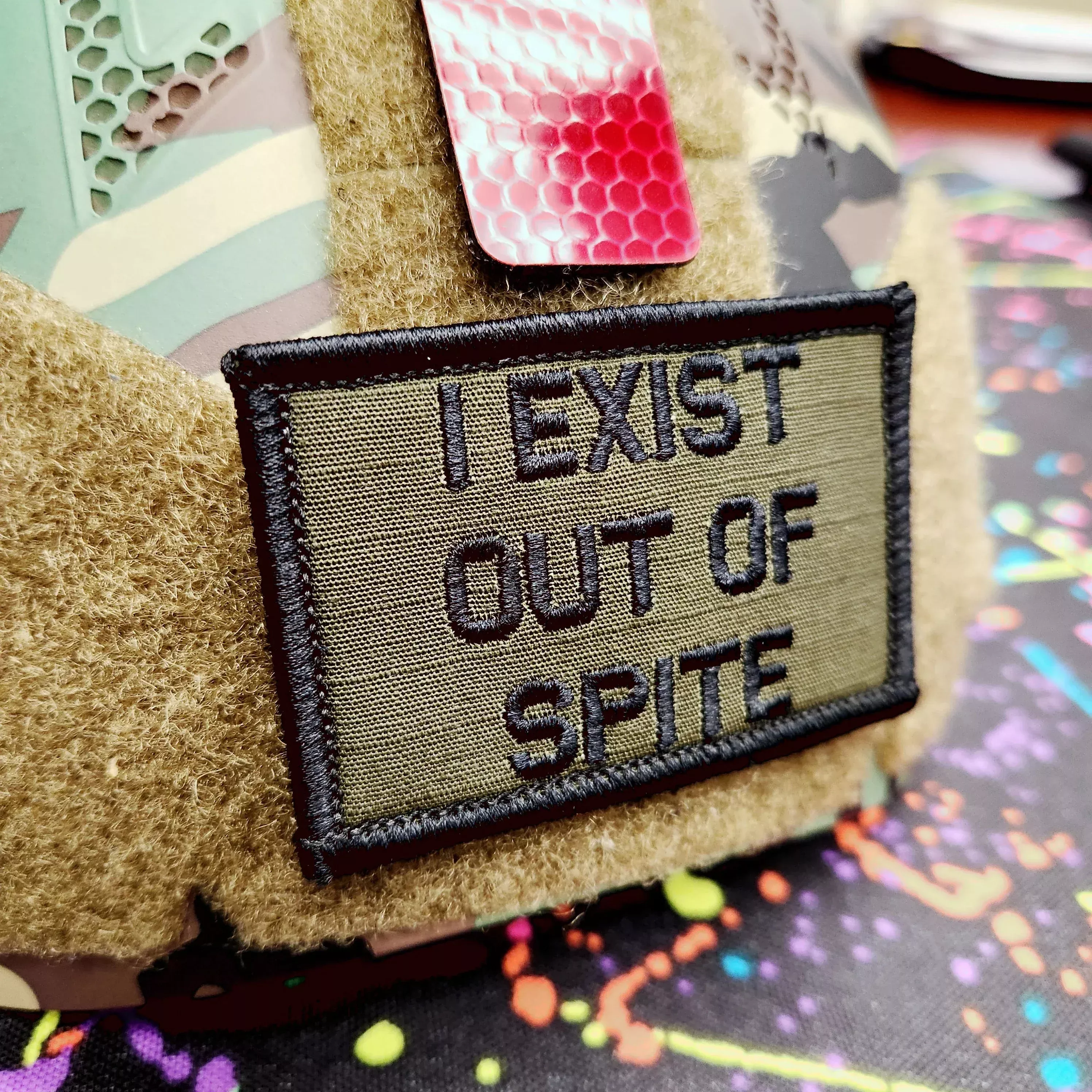 As Seen on Socials - I Exist Out of Spite - 2x3 Patch - Multiple Variants