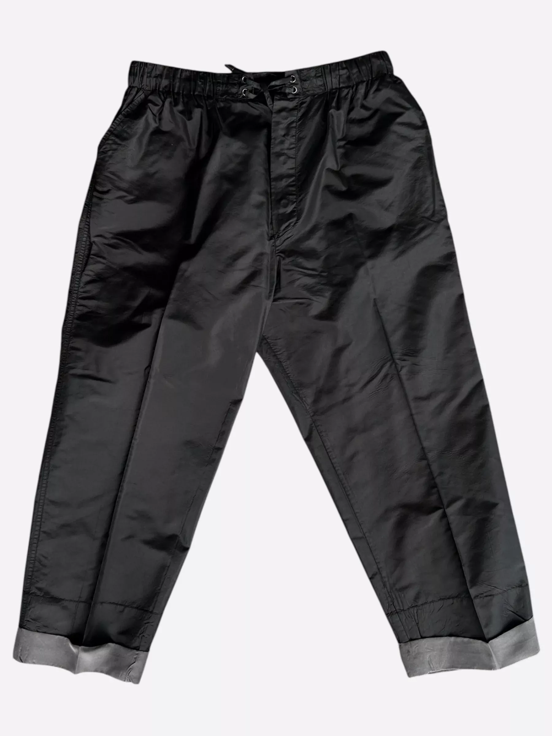 Balenciaga Black Silk Trackpants