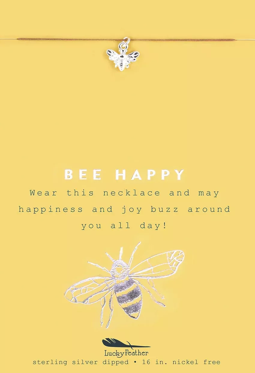 Bee Happy - Silver Bee Necklace