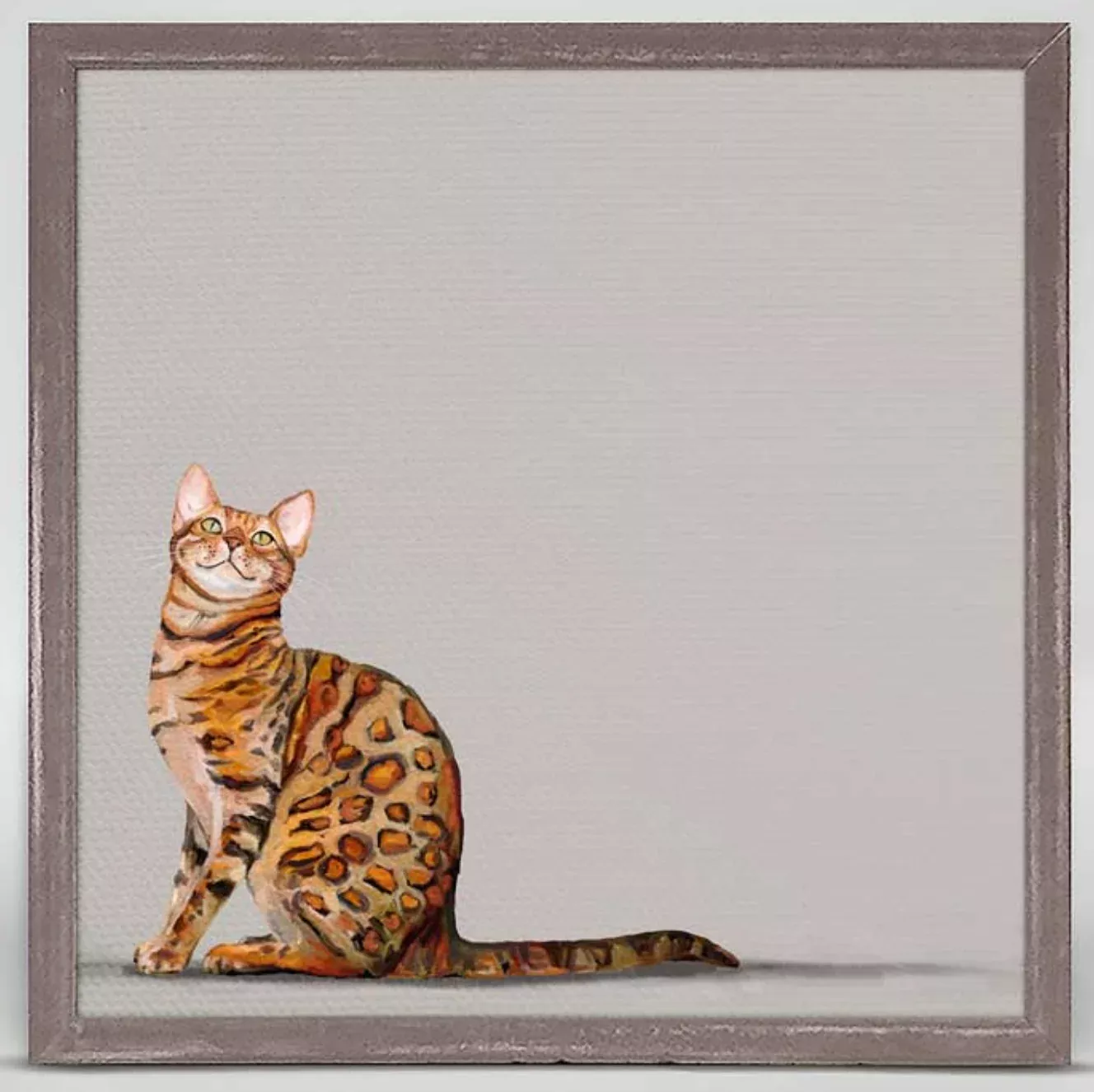 Bengal Cat Mini Framed Canvas