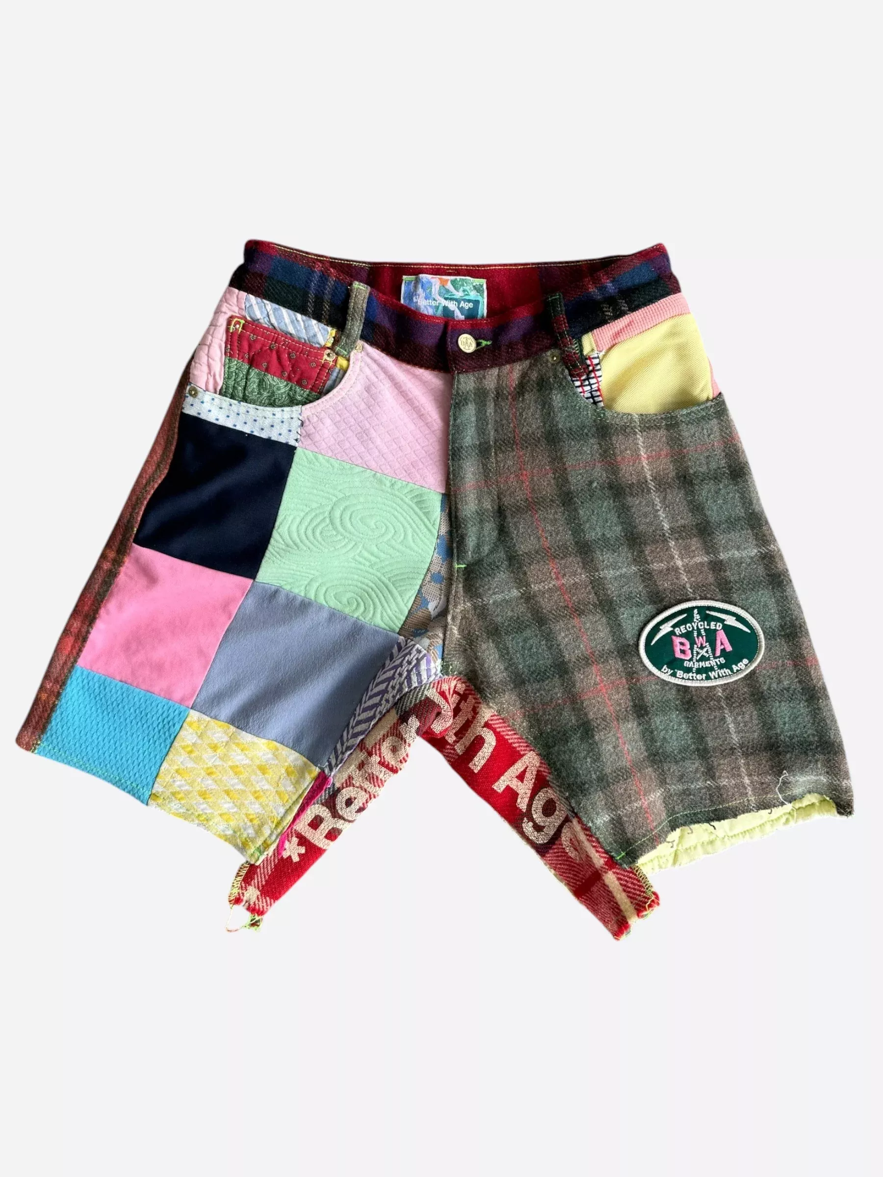 Better With Age Multicolor Patchwork Eleanor Shorts