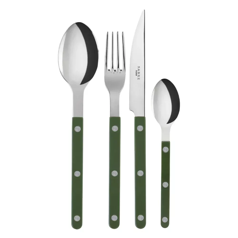Bistrot Shiny Solid Green Flatware