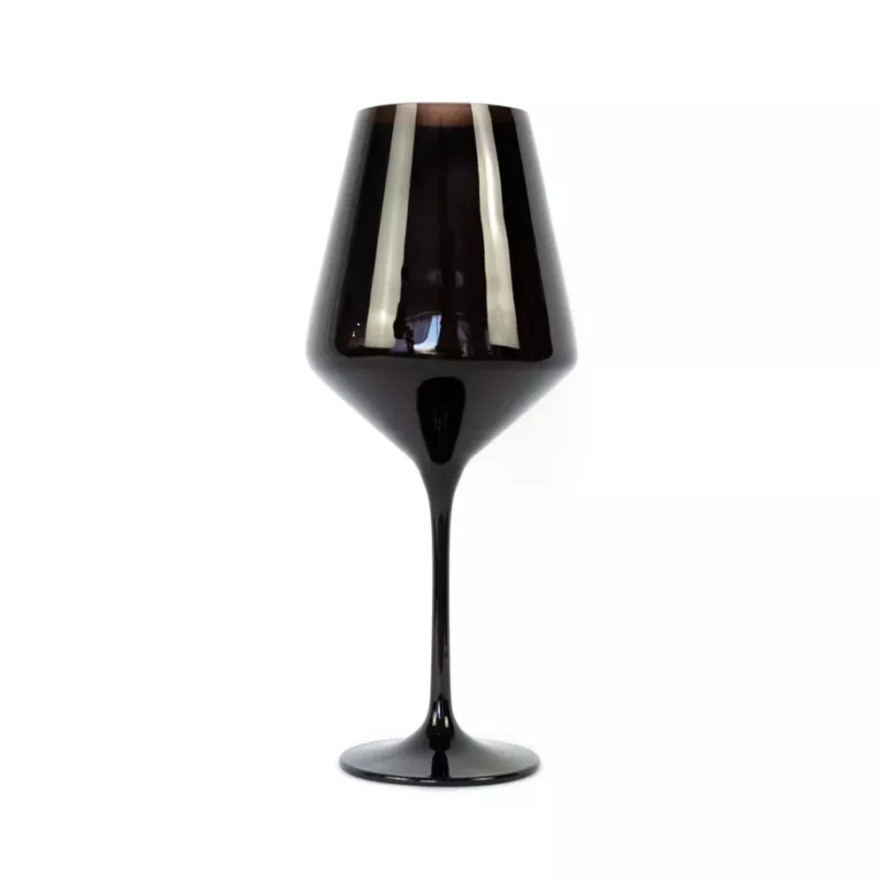 Black Stemmed Wine Glasses