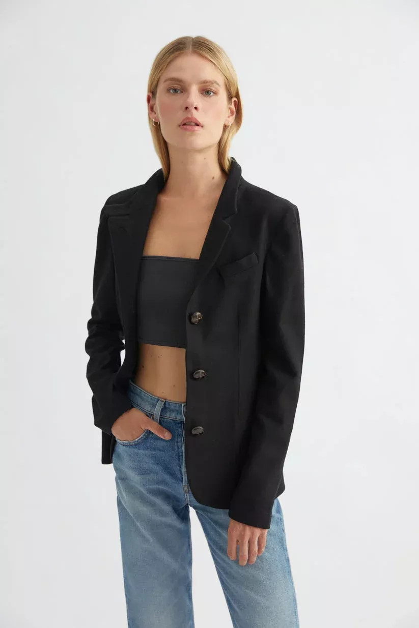 Black Wool Blazer