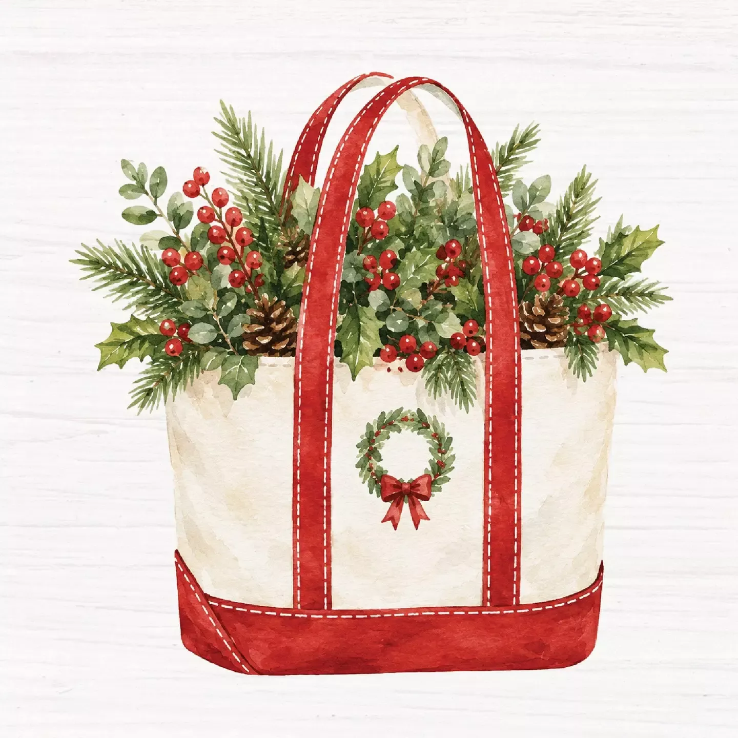 Block - Christmas Boat Tote