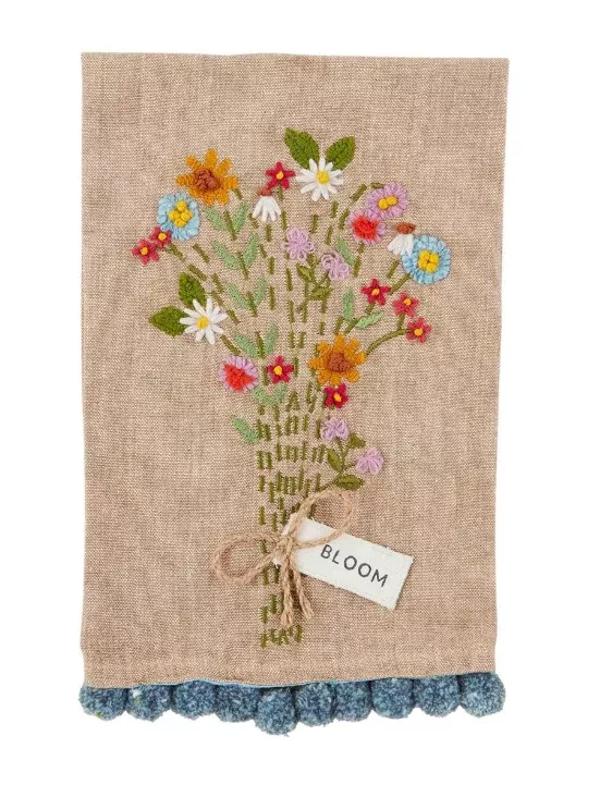 Bloom Floral Embroidery Towel