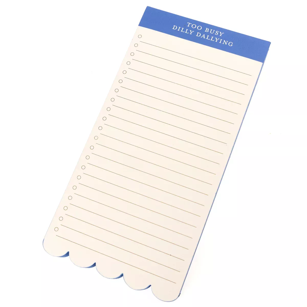 Blue Die Cut List Pad - Dilly Dallying