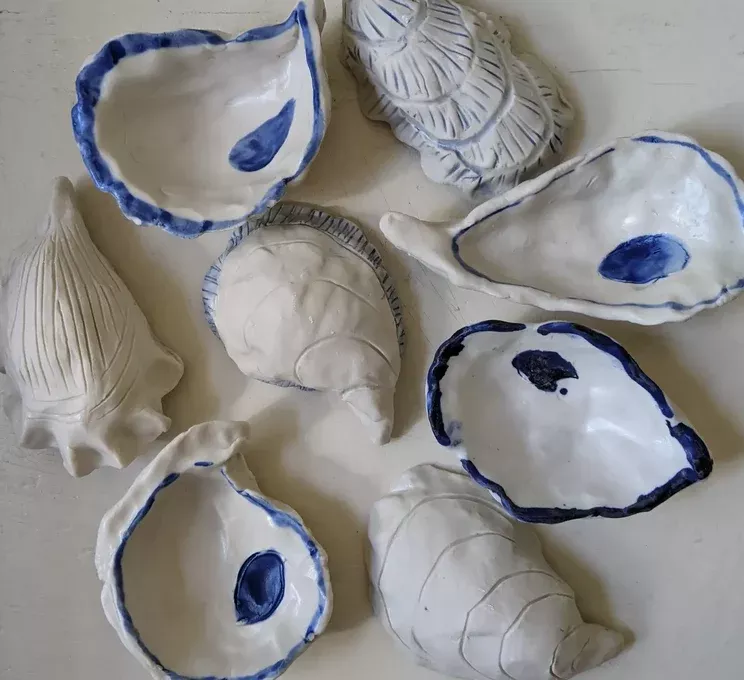 Blue Porcelain Oyster