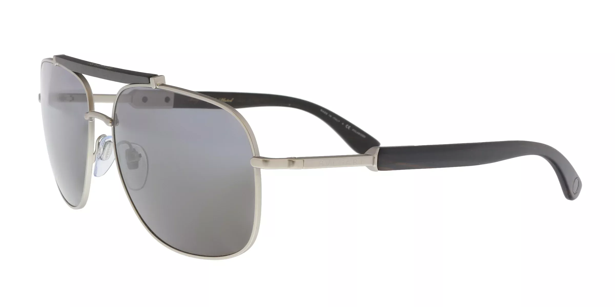 Bulgari Matte Silver Rectangular BV5040K 200781 Sunglasses