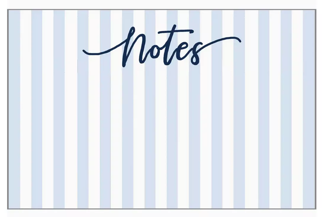 Cabana Stripe Blue Notepad