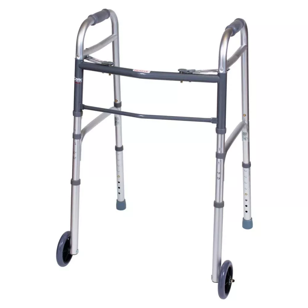 Carex Folding Walker With Wheels