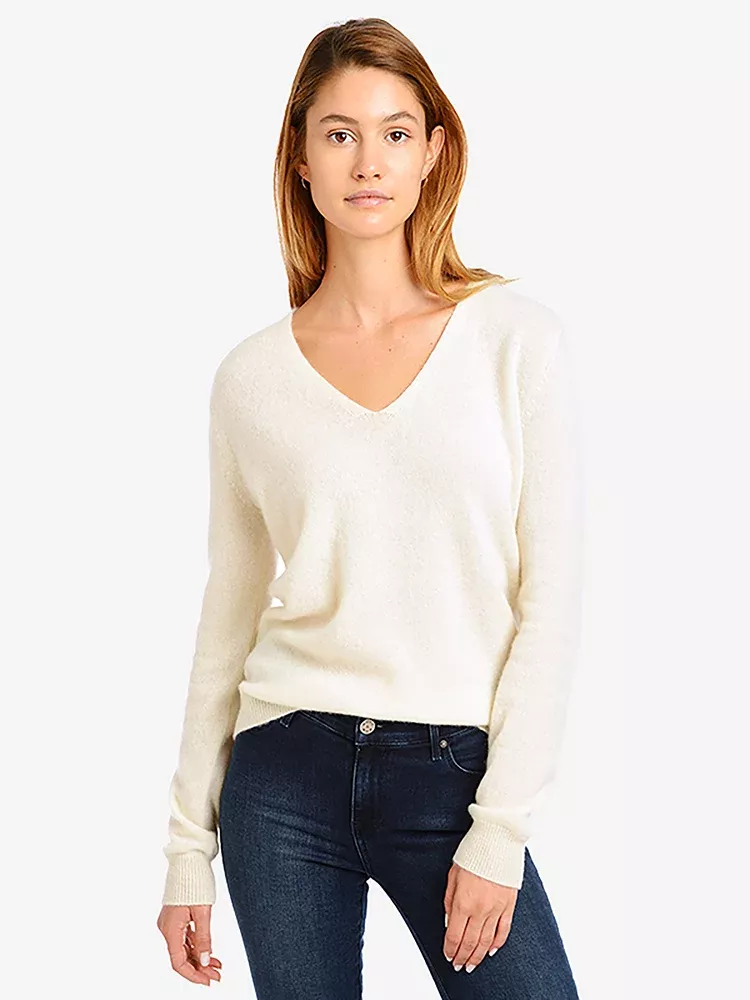 Cashmere V-Neck Willow Sweater