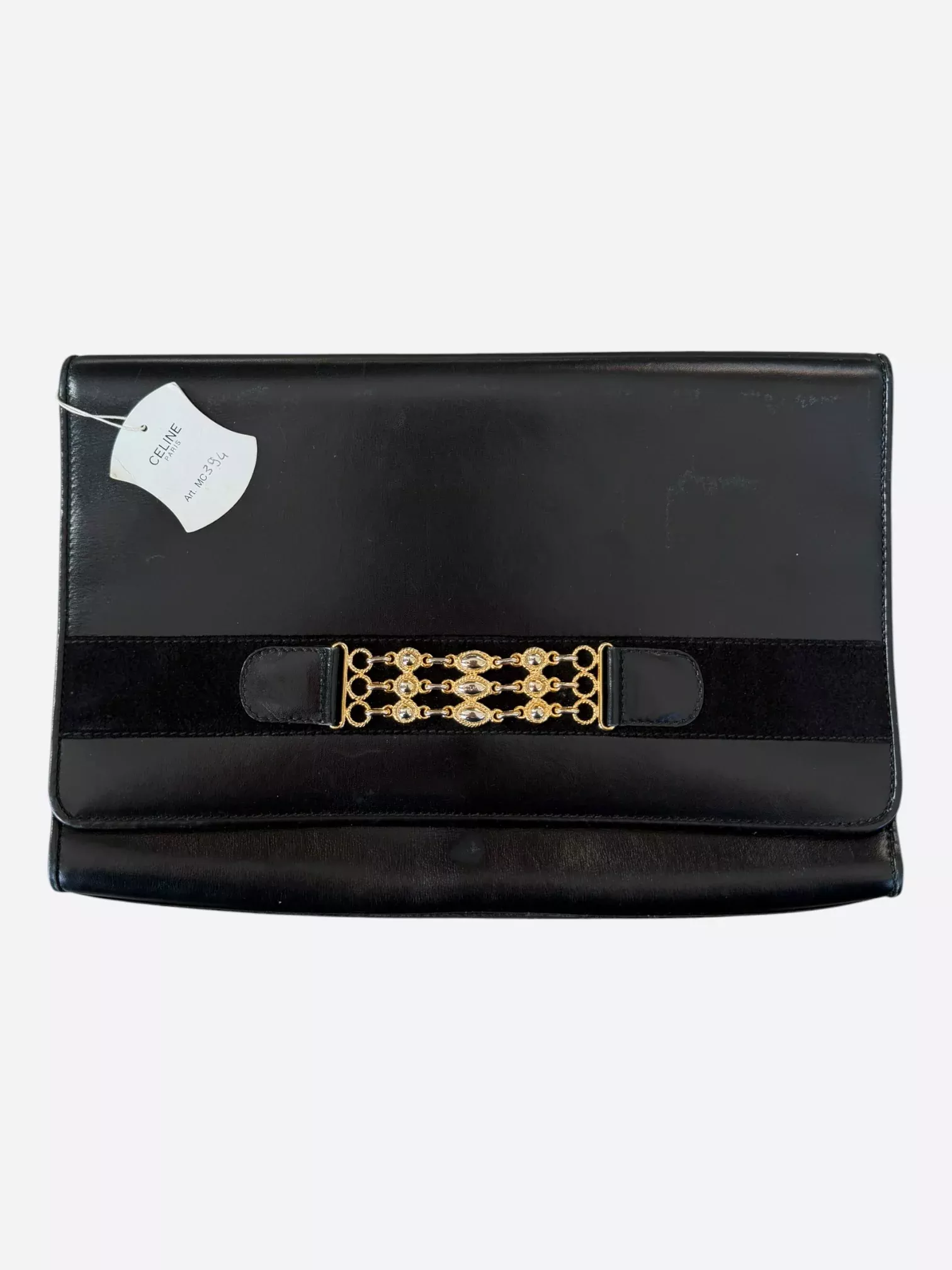 Celine Black & Gold Clutch