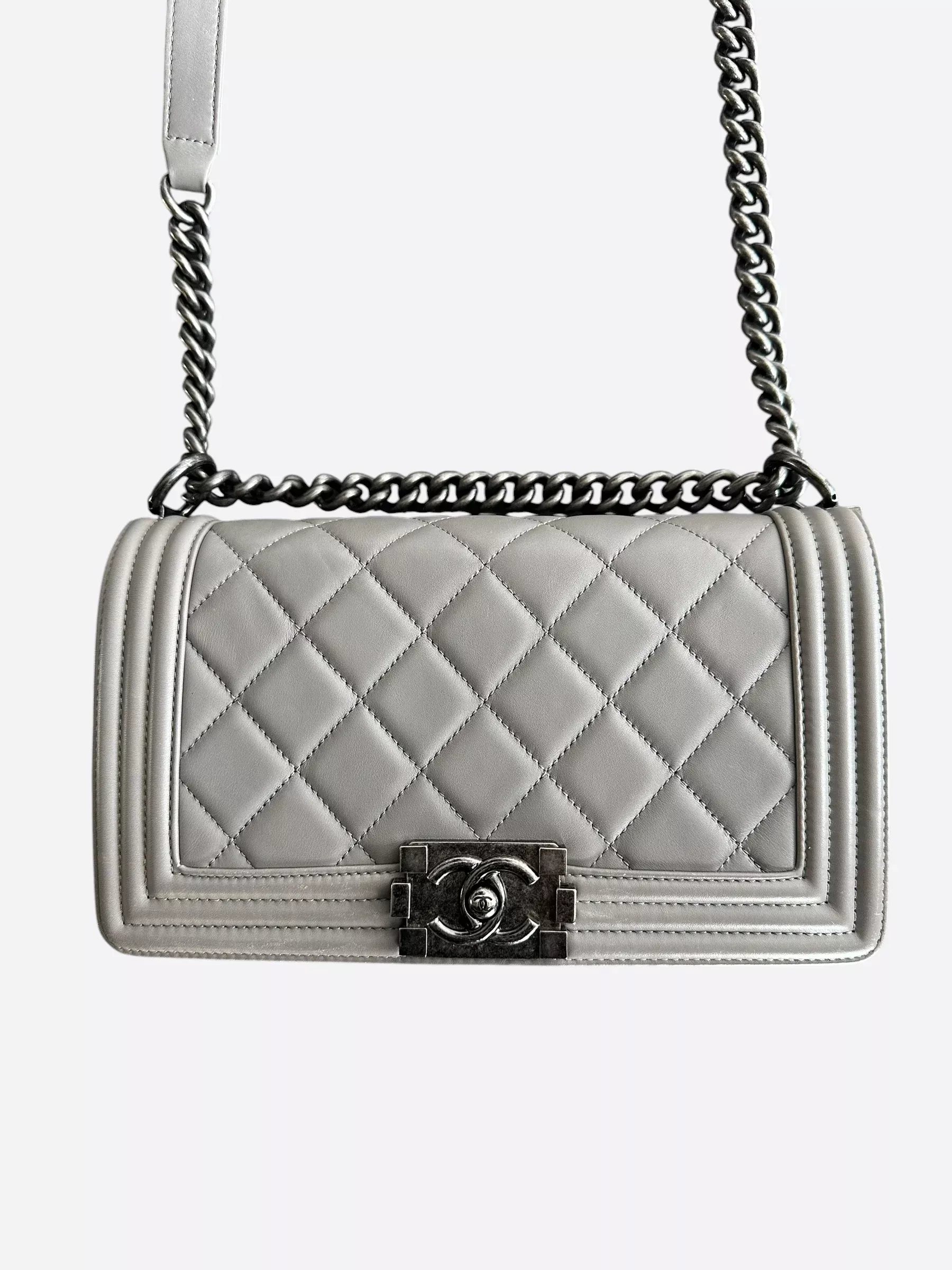 Chanel Beige Lambskin Small Boy Bag