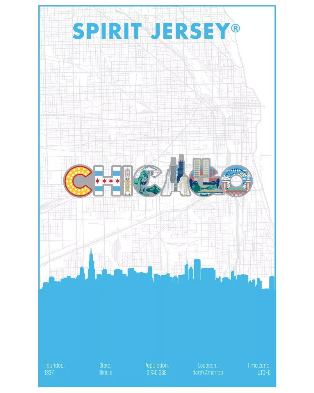 Chicago Skyline Enamel Pin