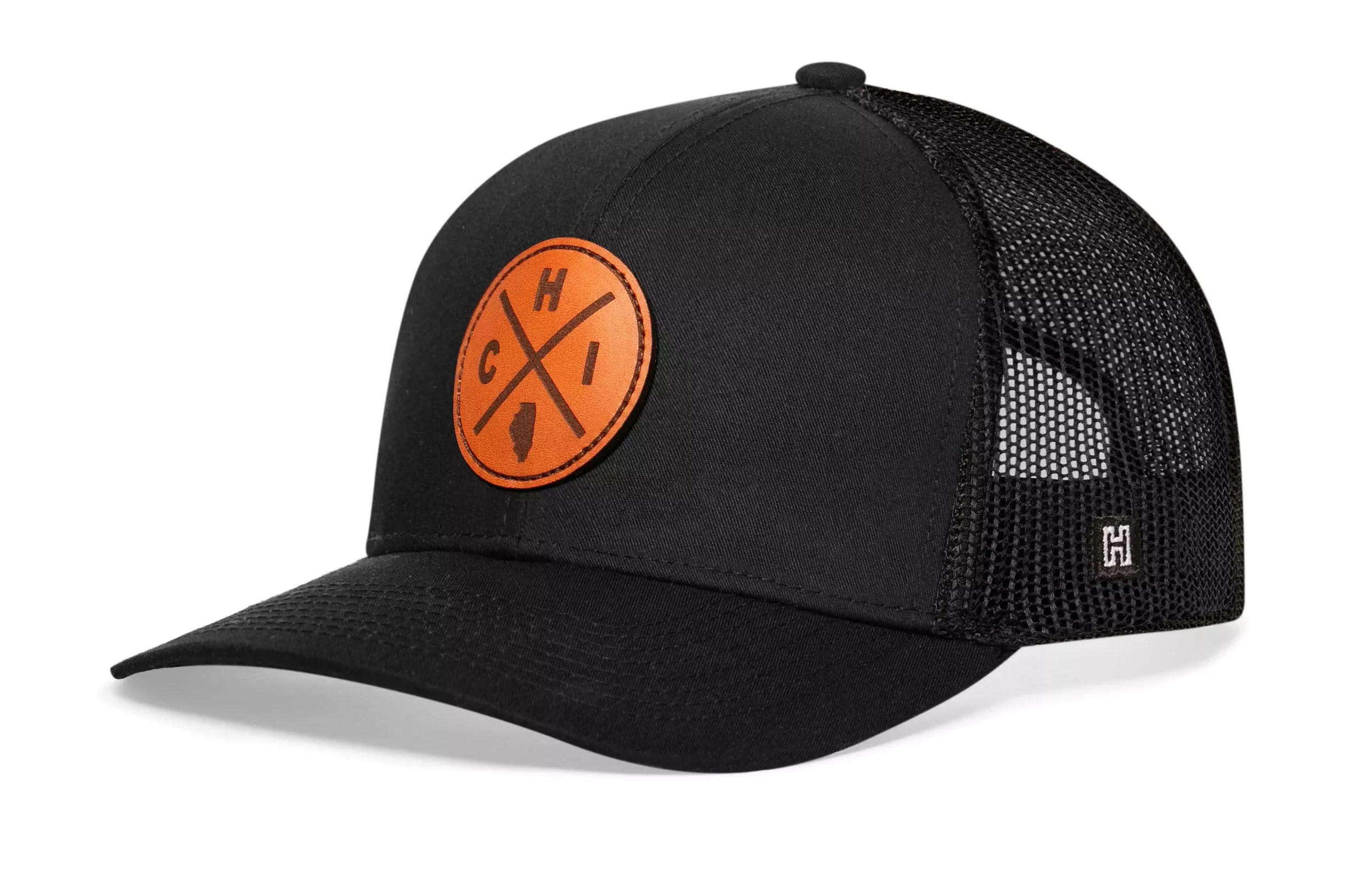Chicago Trucker Hat|Leather CHI X Snapback