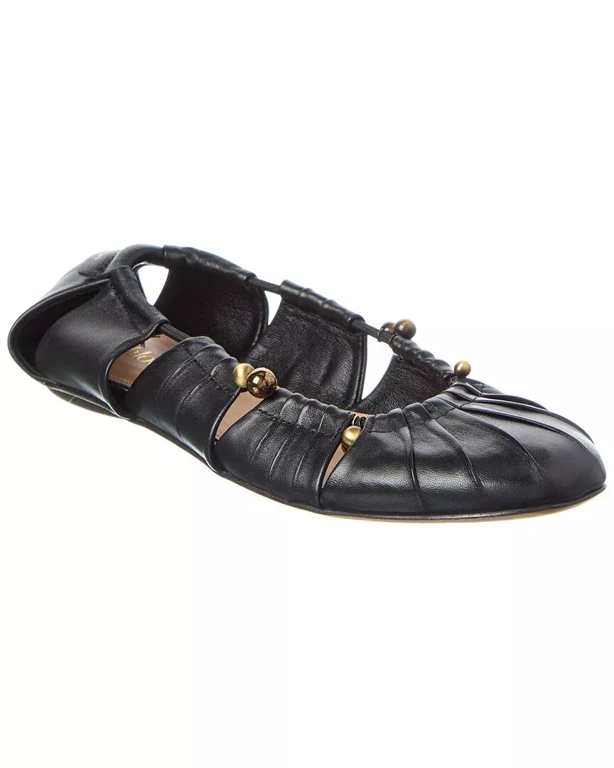 Chloé Luna Leather Ballerina Flat
