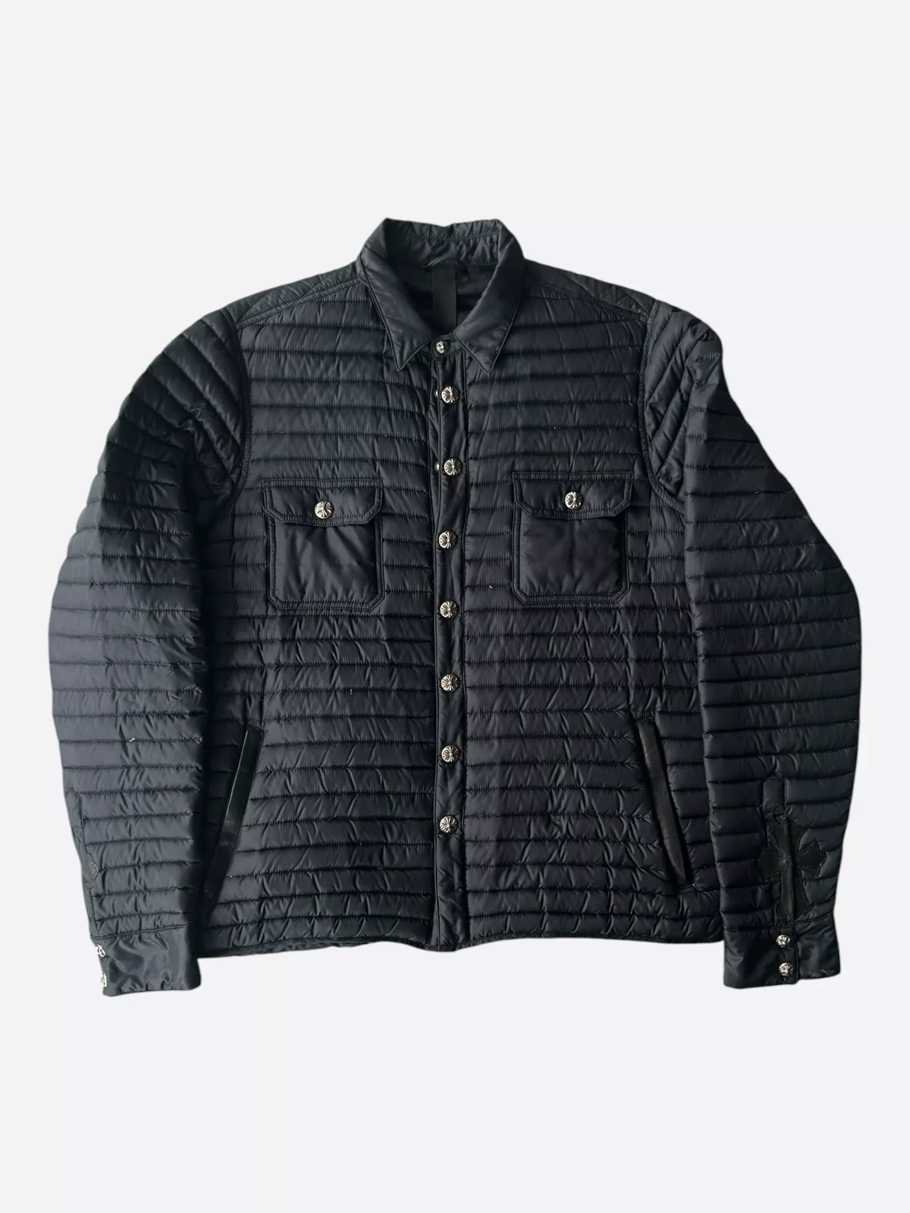 Chrome Hearts Black Cross Patch Puffer Jacket