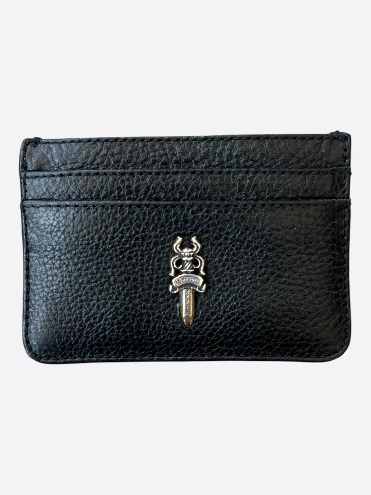 Chrome Hearts Black Dagger & Scroll Cardholder