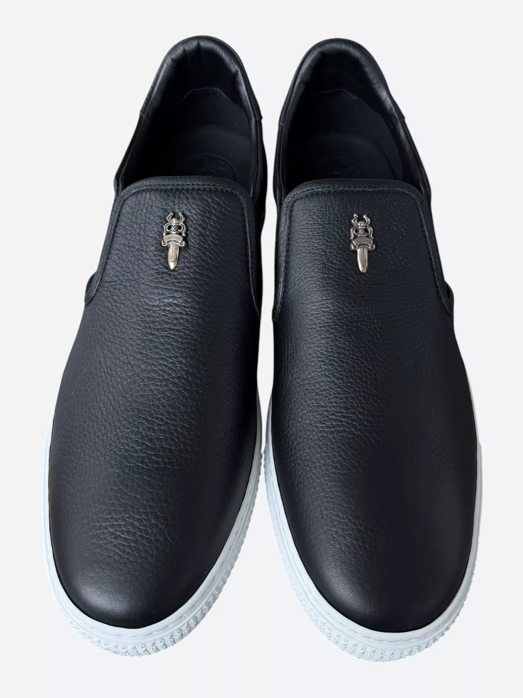 Chrome Hearts Black Dagger Slip On Sneakers