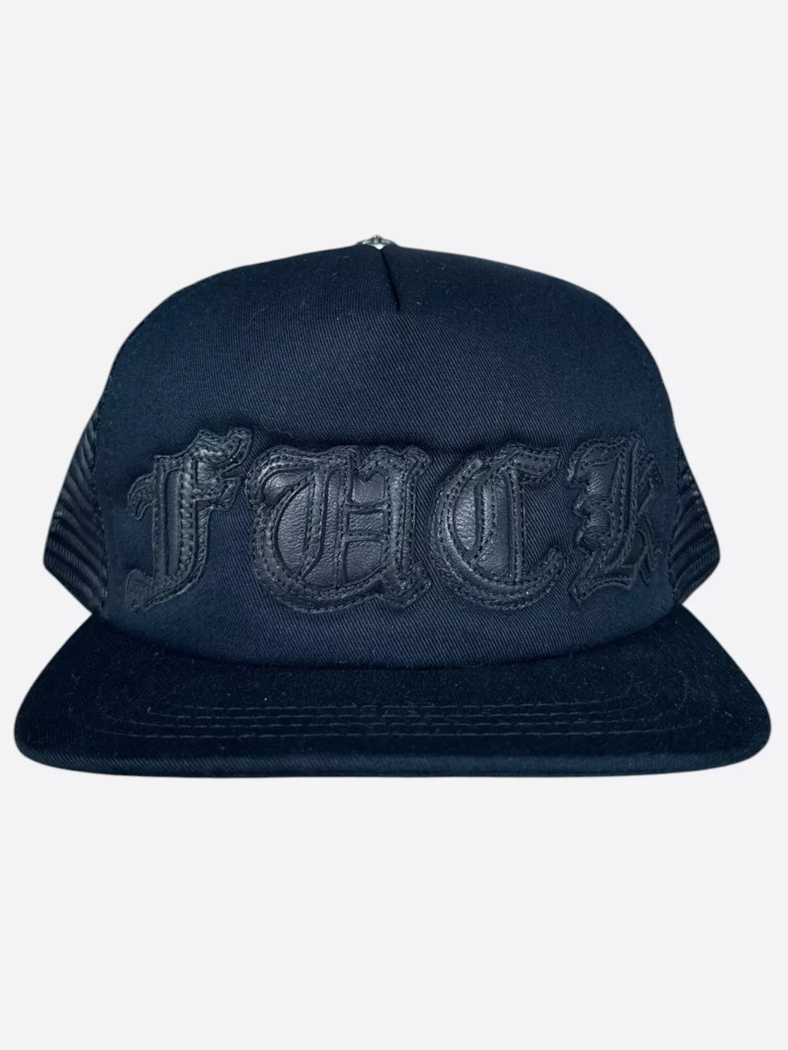 Chrome Hearts Black F*** Patch Trucker Hat