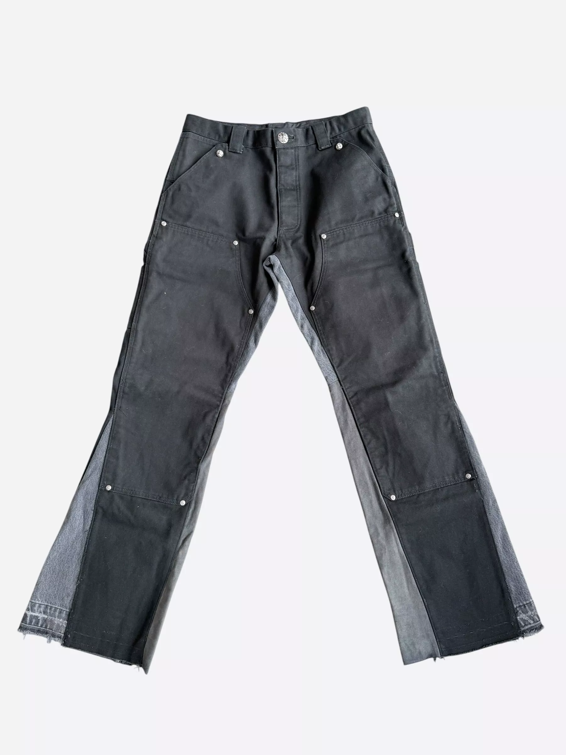 Chrome Hearts Black Flared Carpenter Pants