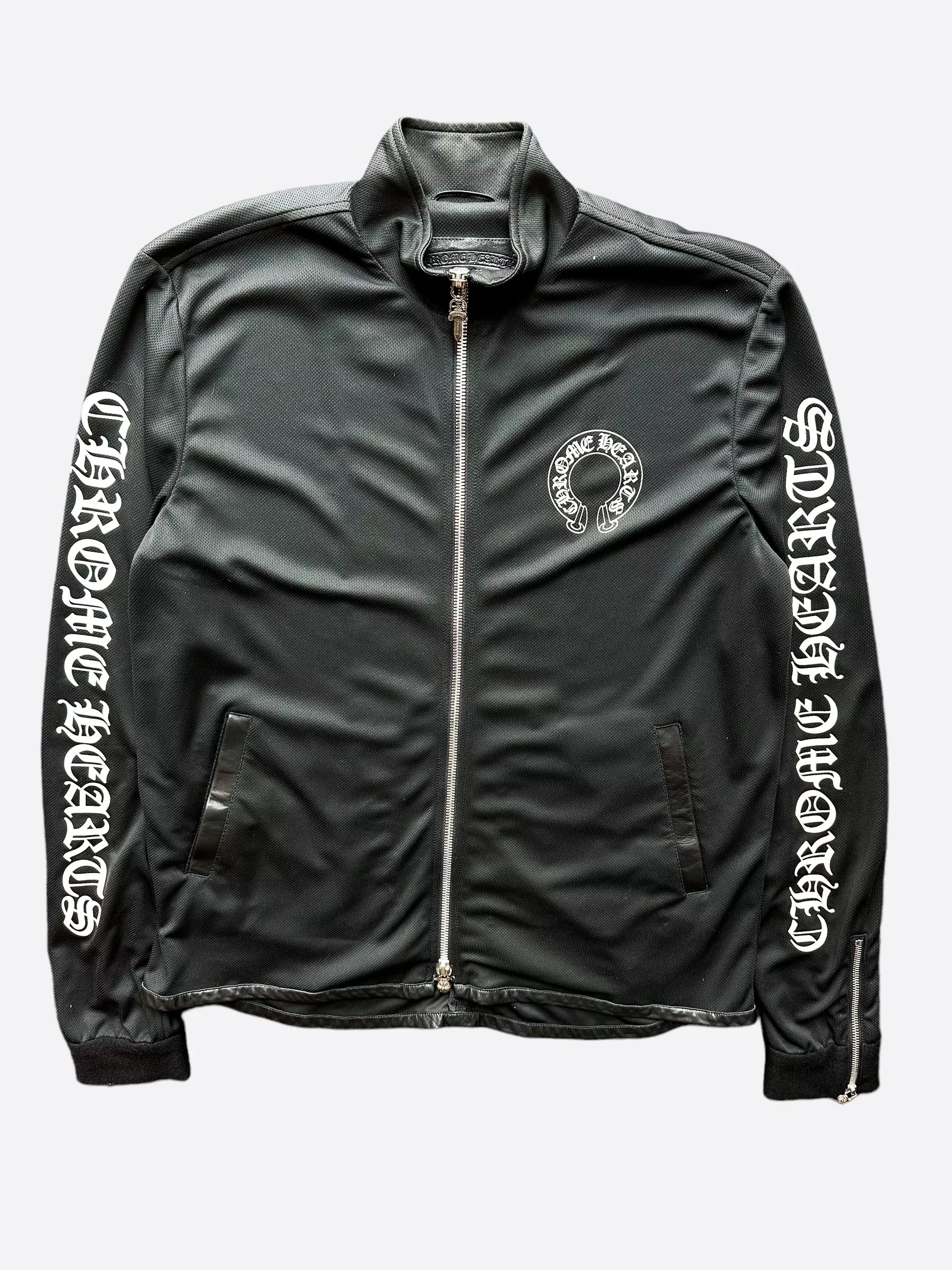 Chrome Hearts Black Horseshoe Logo Track Jacket