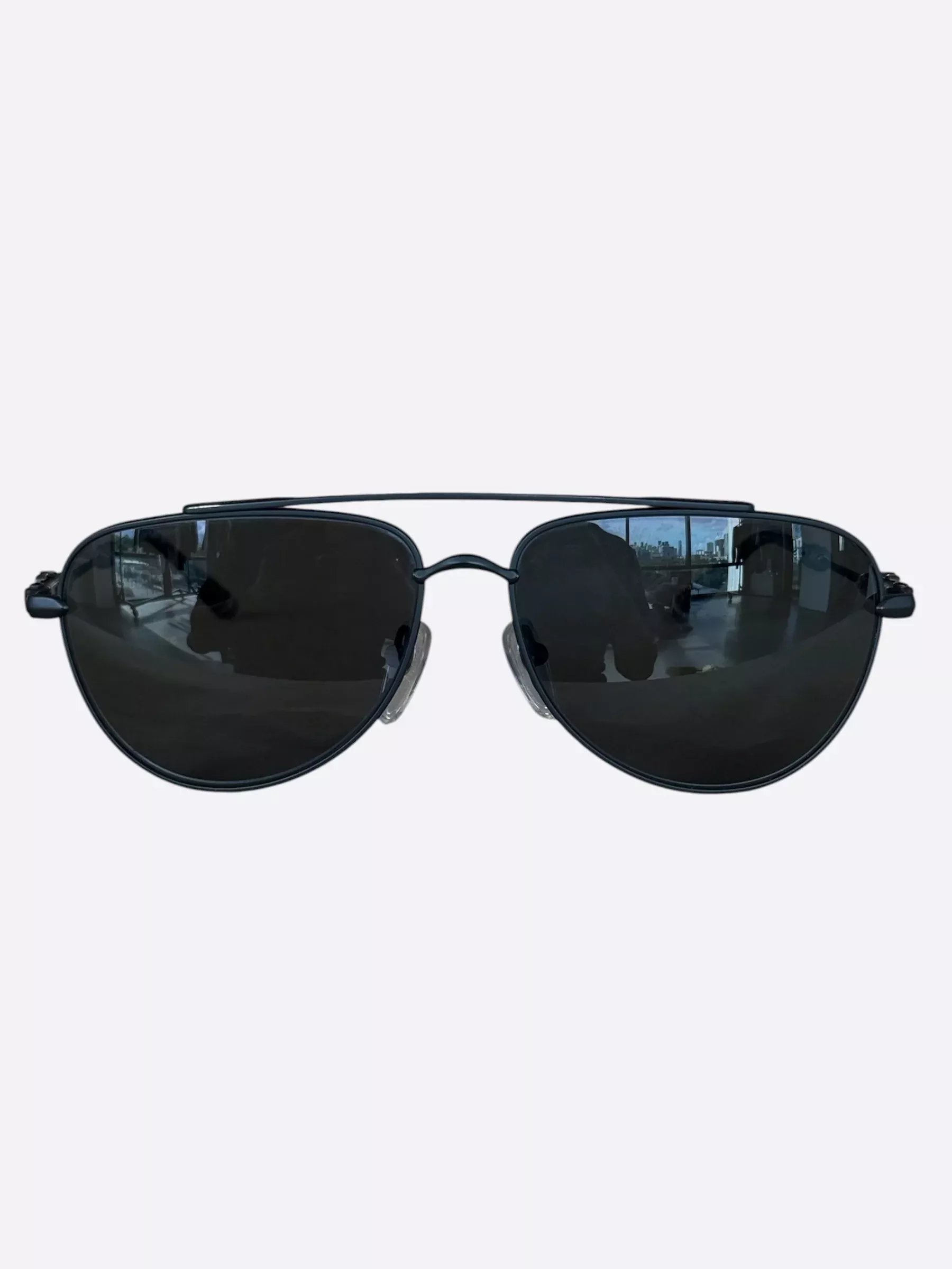 Chrome Hearts Black & Silver Slam Sunglasses