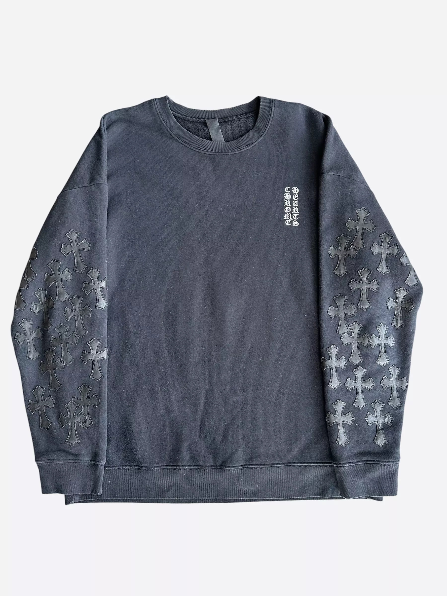 Chrome Hearts Black & White Cross Patch Sweater