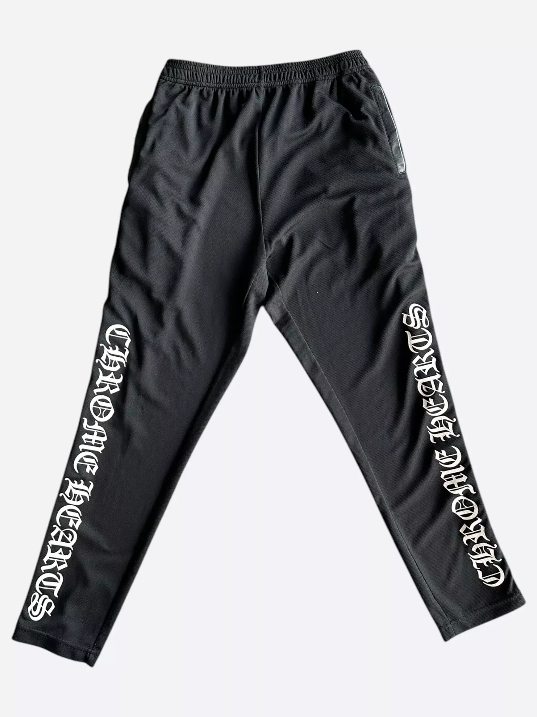 Chrome Hearts Black & White Snap Button Tearaway Track Pants