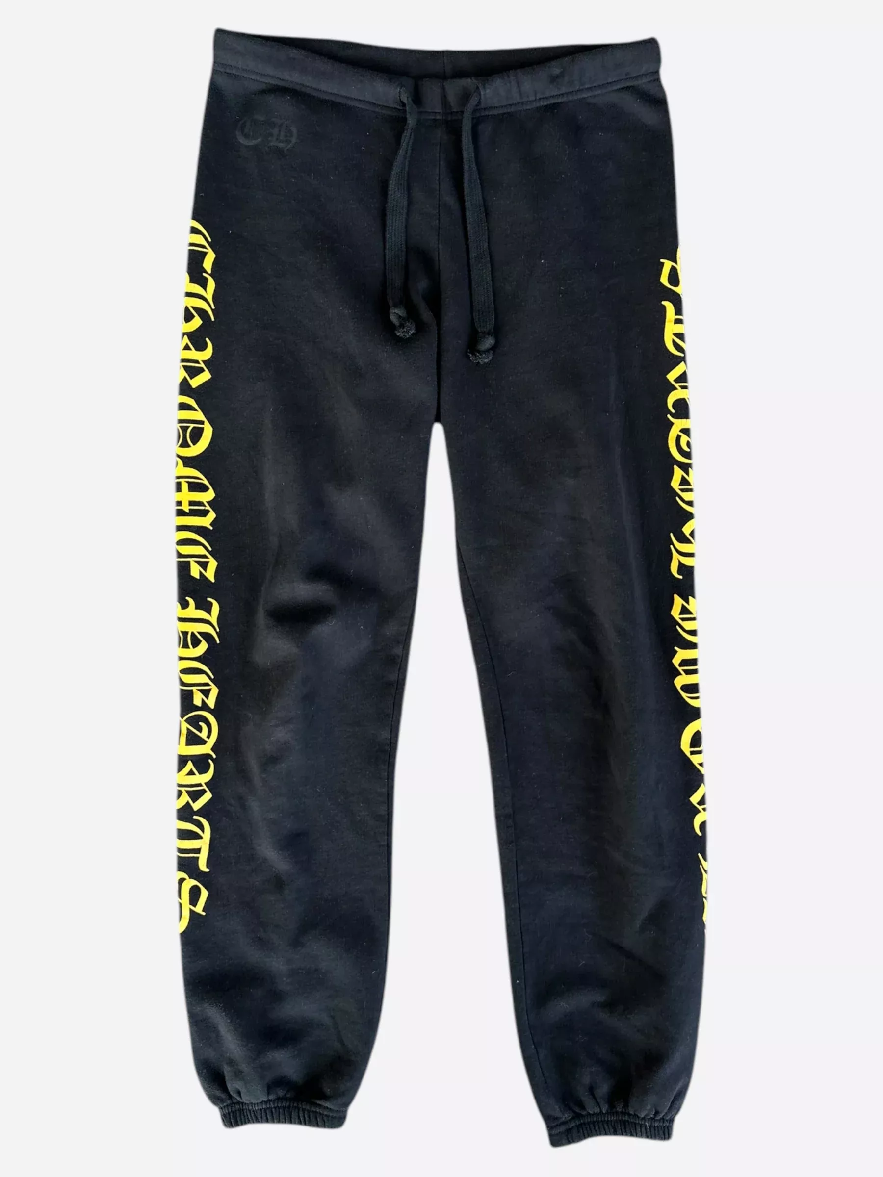 Chrome Hearts Black & Yellow Script Sweatpants
