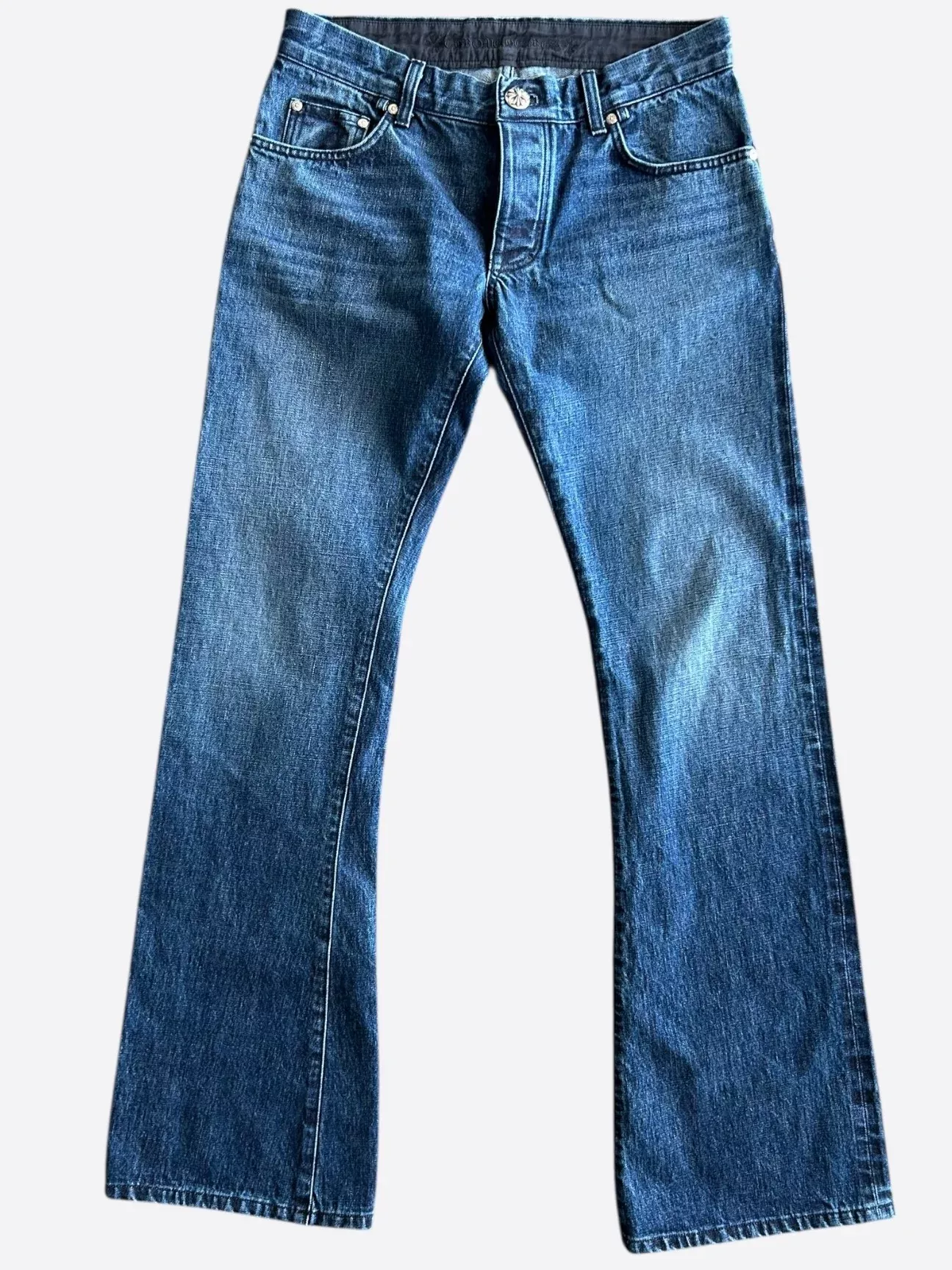 Chrome Hearts Blue Flared Jeans