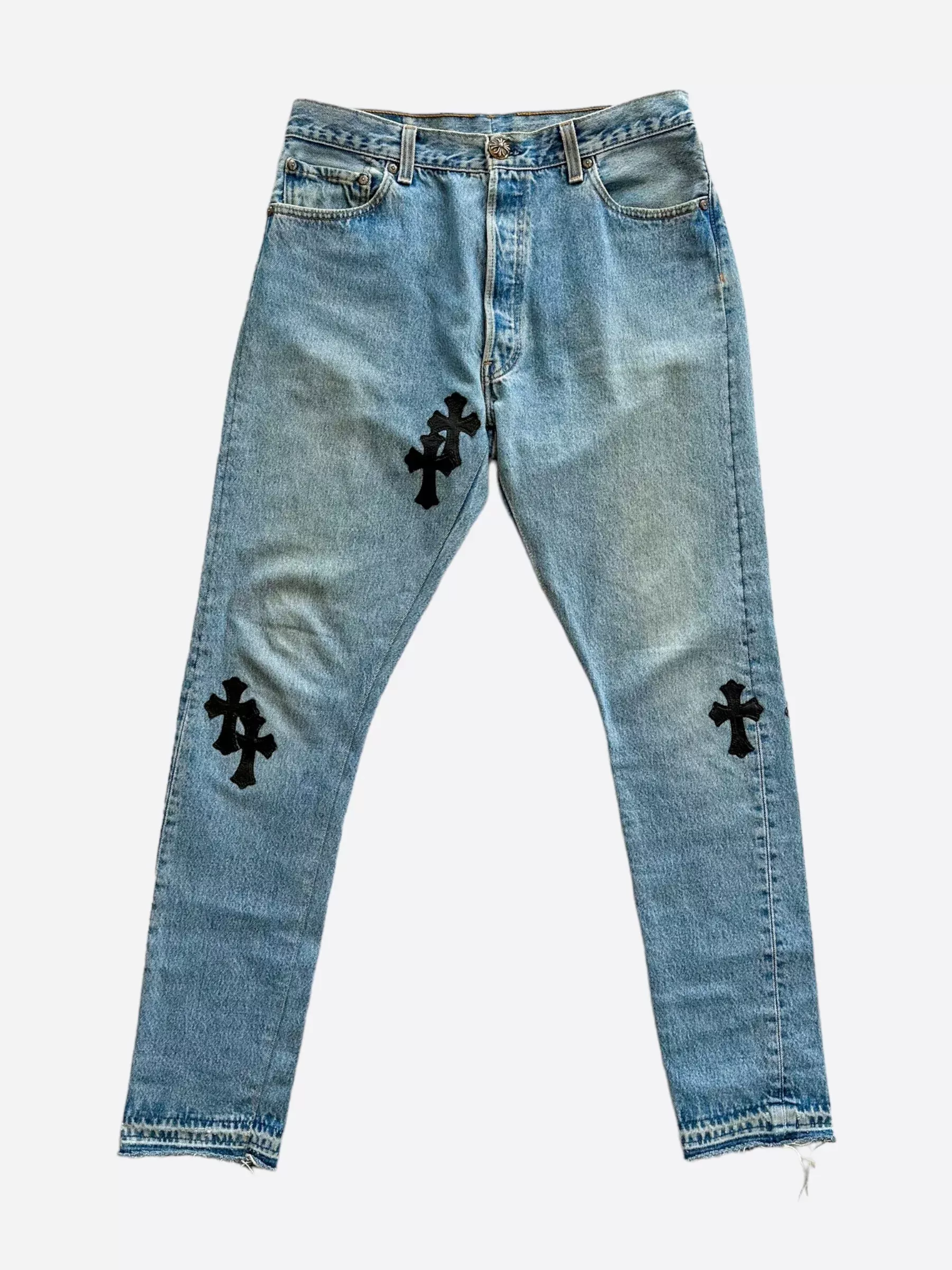 Chrome Hearts Levis Blue Cross Patch Jeans