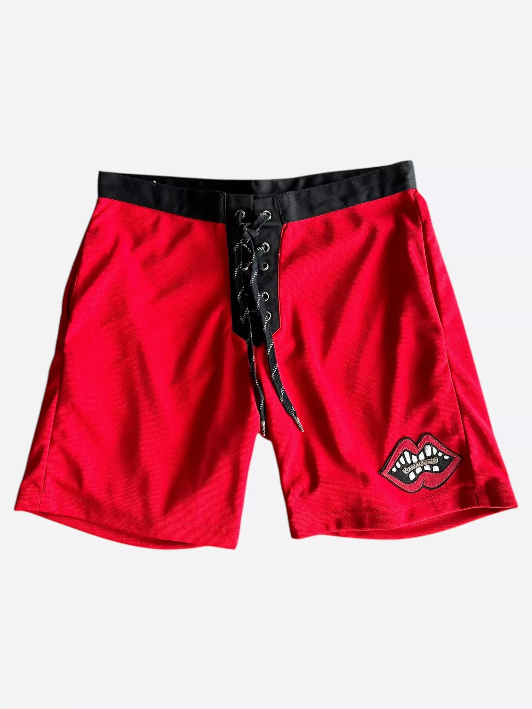 Chrome Hearts Matty Boy Red Chomper Patch Shorts