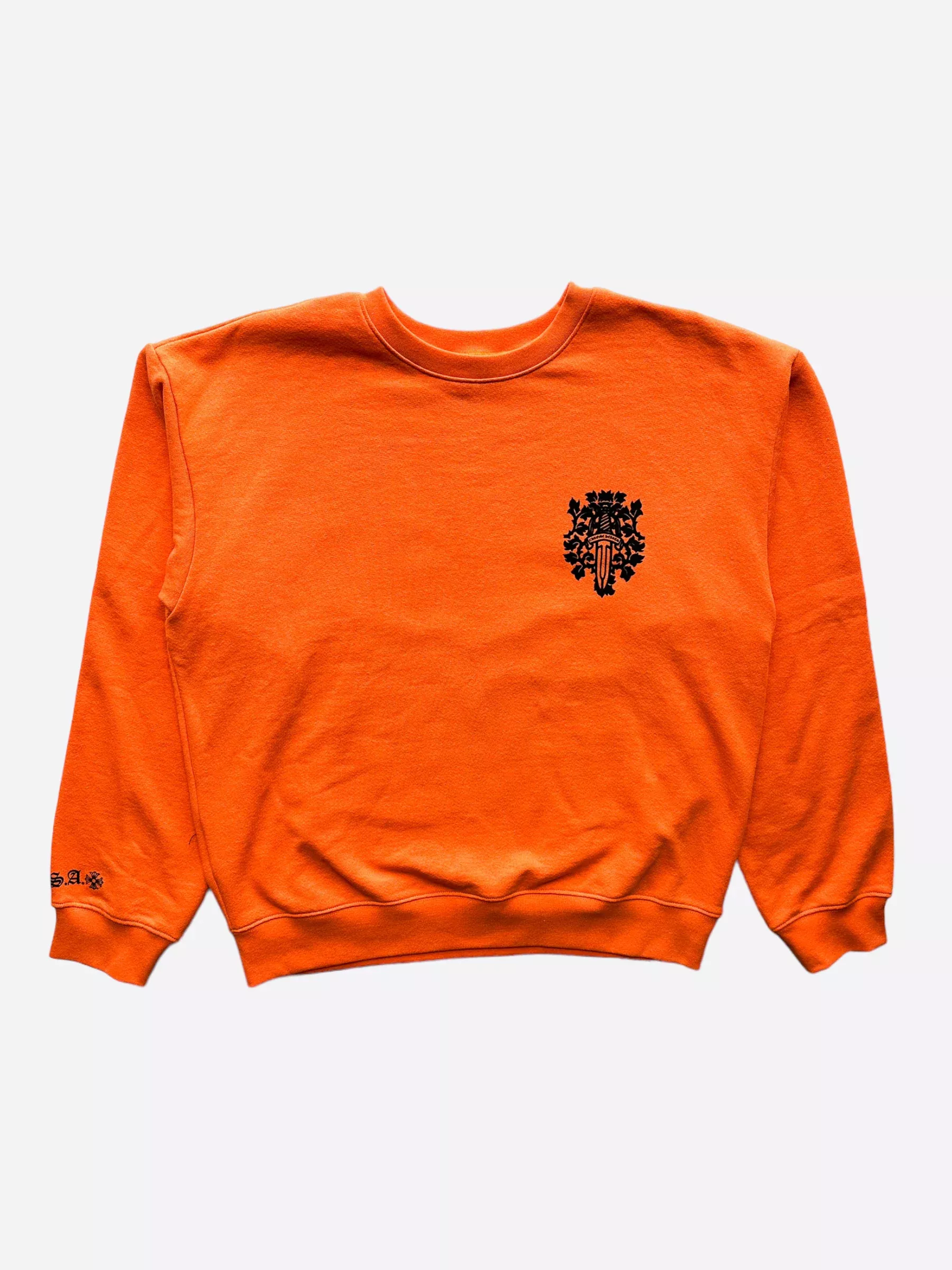 Chrome Hearts Orange & Black Dagger Logo Sweater
