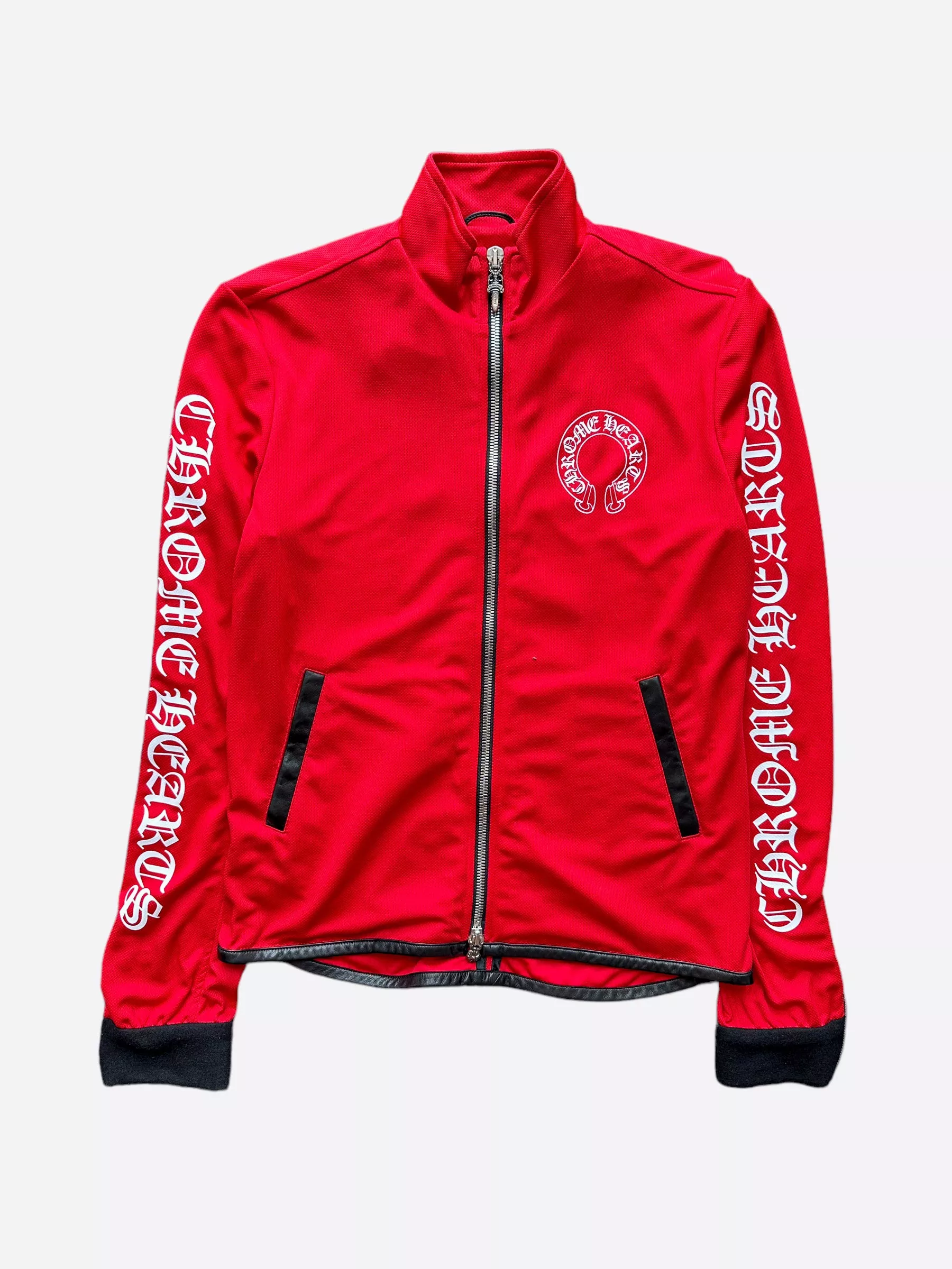 Chrome Hearts Red Horseshoe Logo Track Jacket
